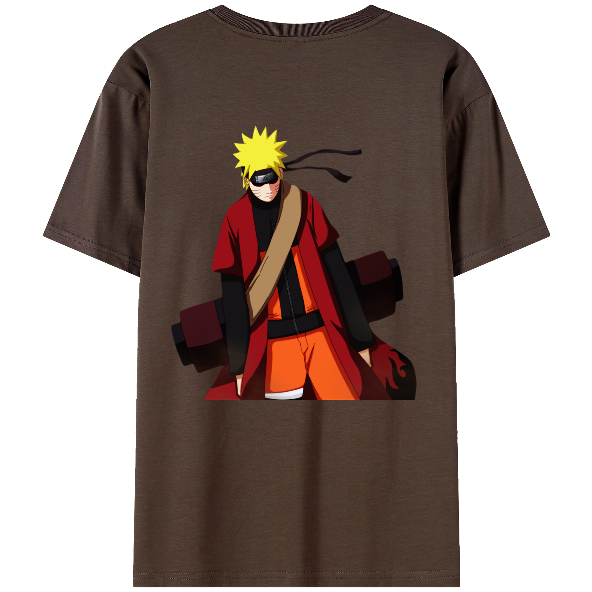 （画像用） NARUTO -ナルト- うずまき ナルト Uzumaki Naruto 綿100％半袖Tシャツ（背面プリント）