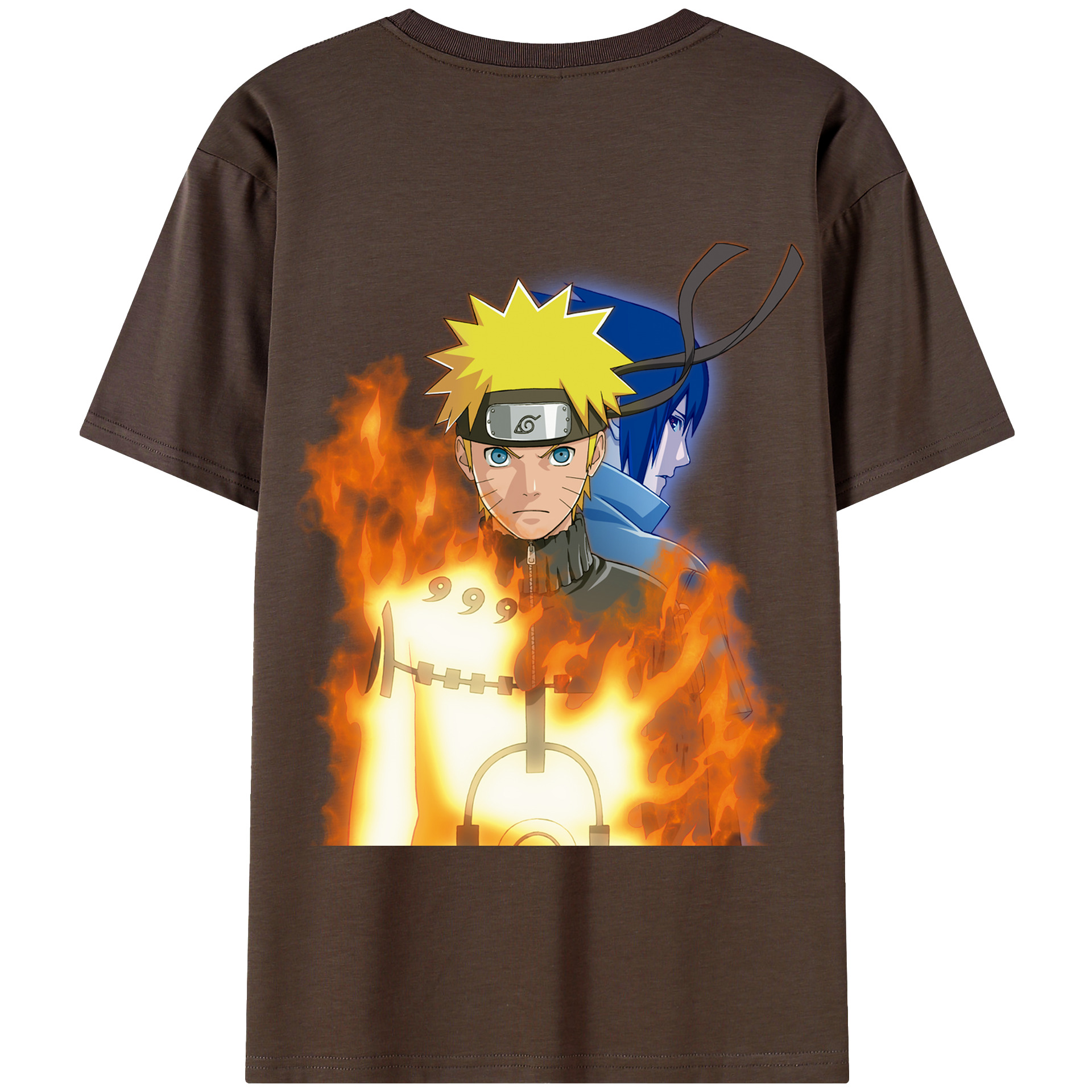 （画像用） NARUTO -ナルト- うずまき ナルト Uzumaki Naruto 綿100％半袖Tシャツ（背面プリント）