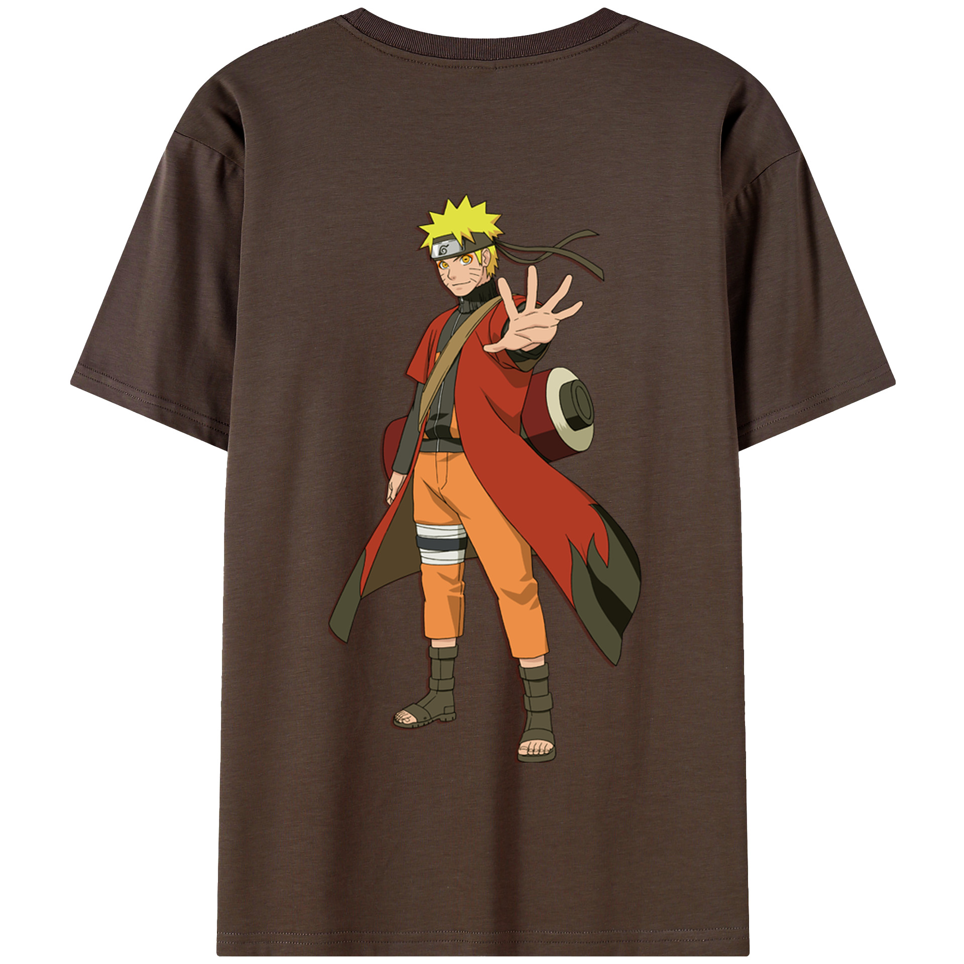 （画像用） NARUTO -ナルト- うずまき ナルト Uzumaki Naruto 綿100％半袖Tシャツ（背面プリント）