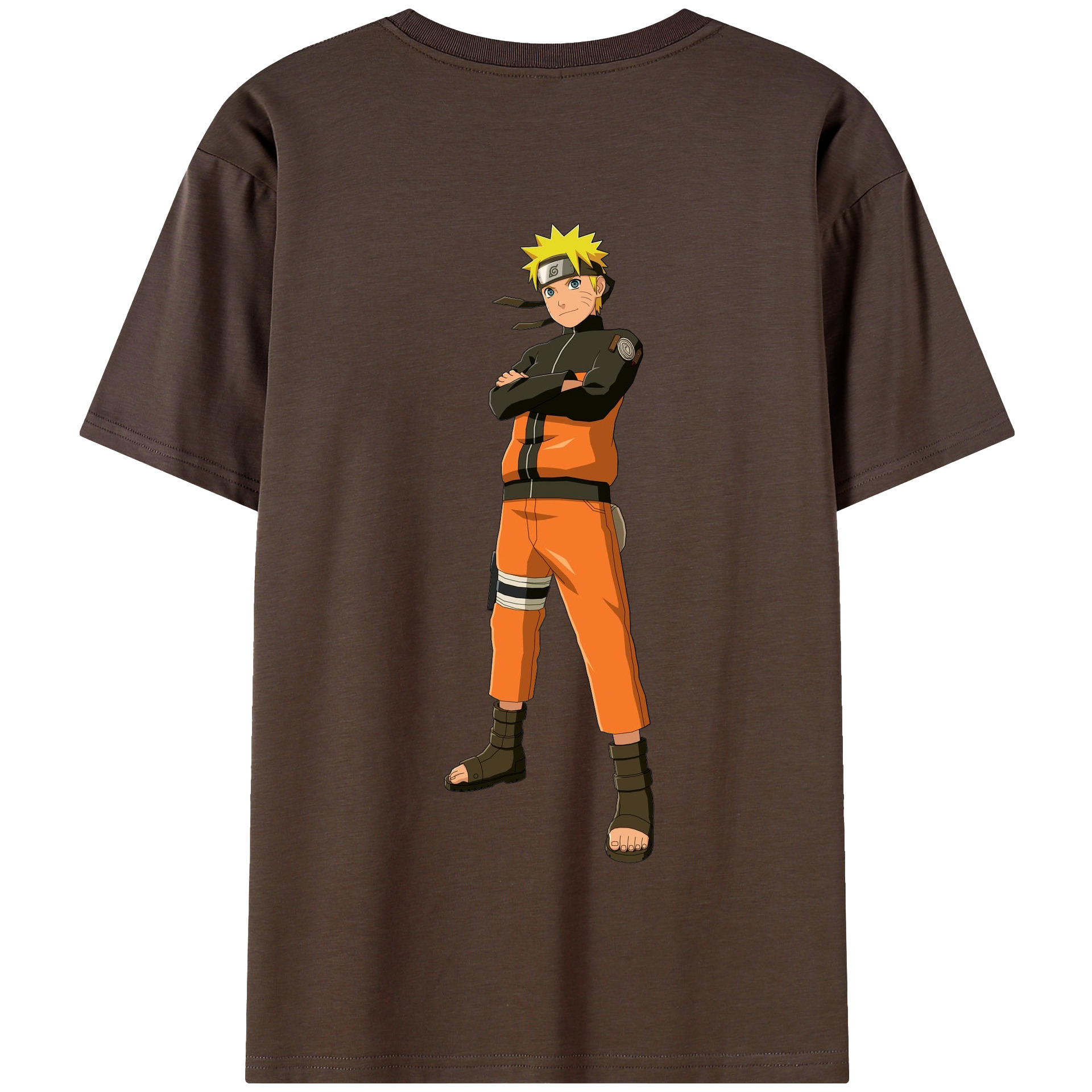 （画像用） NARUTO -ナルト- うずまき ナルト Uzumaki Naruto 綿100％半袖Tシャツ（背面プリント）