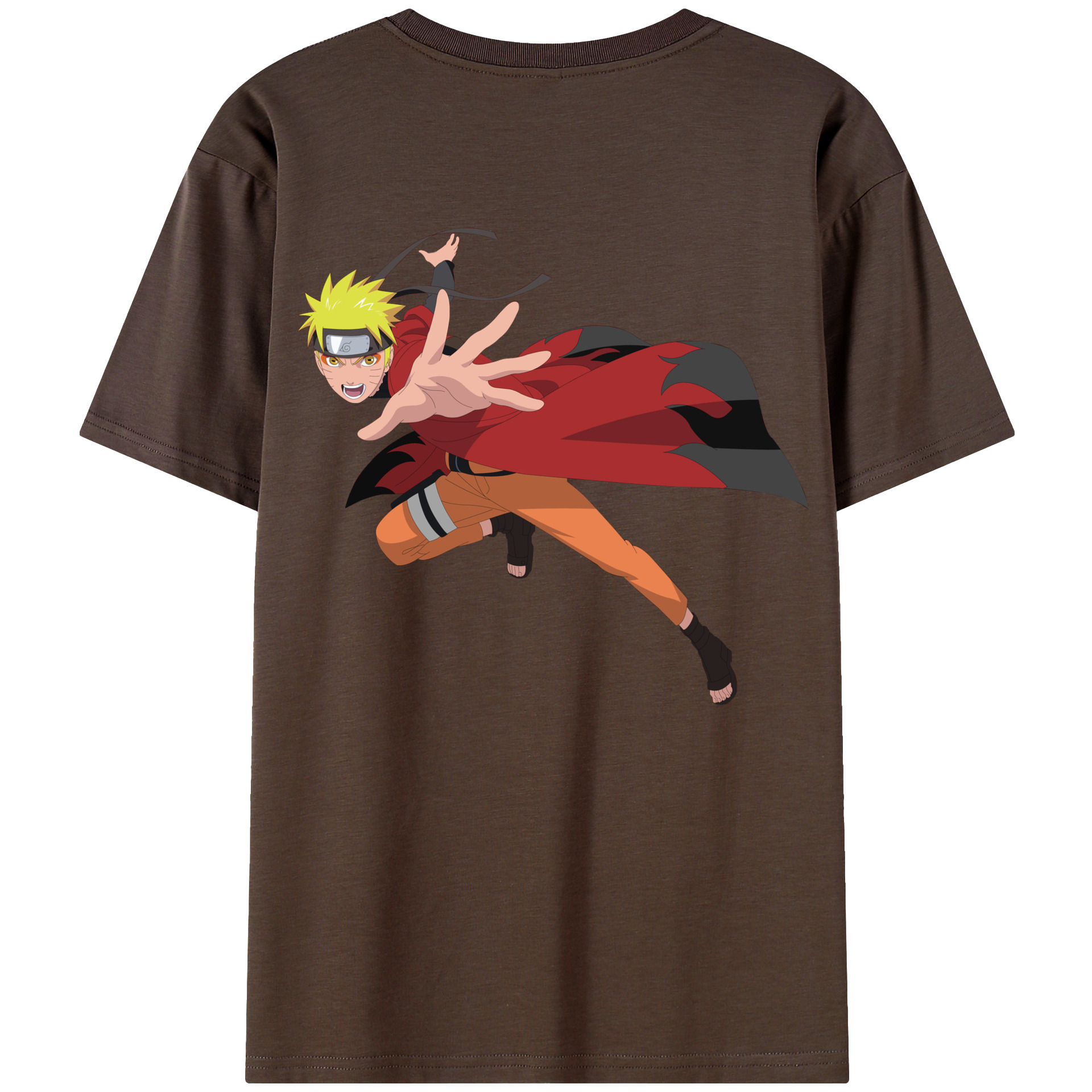 （画像用） NARUTO -ナルト- うずまき ナルト Uzumaki Naruto 綿100％半袖Tシャツ（背面プリント）