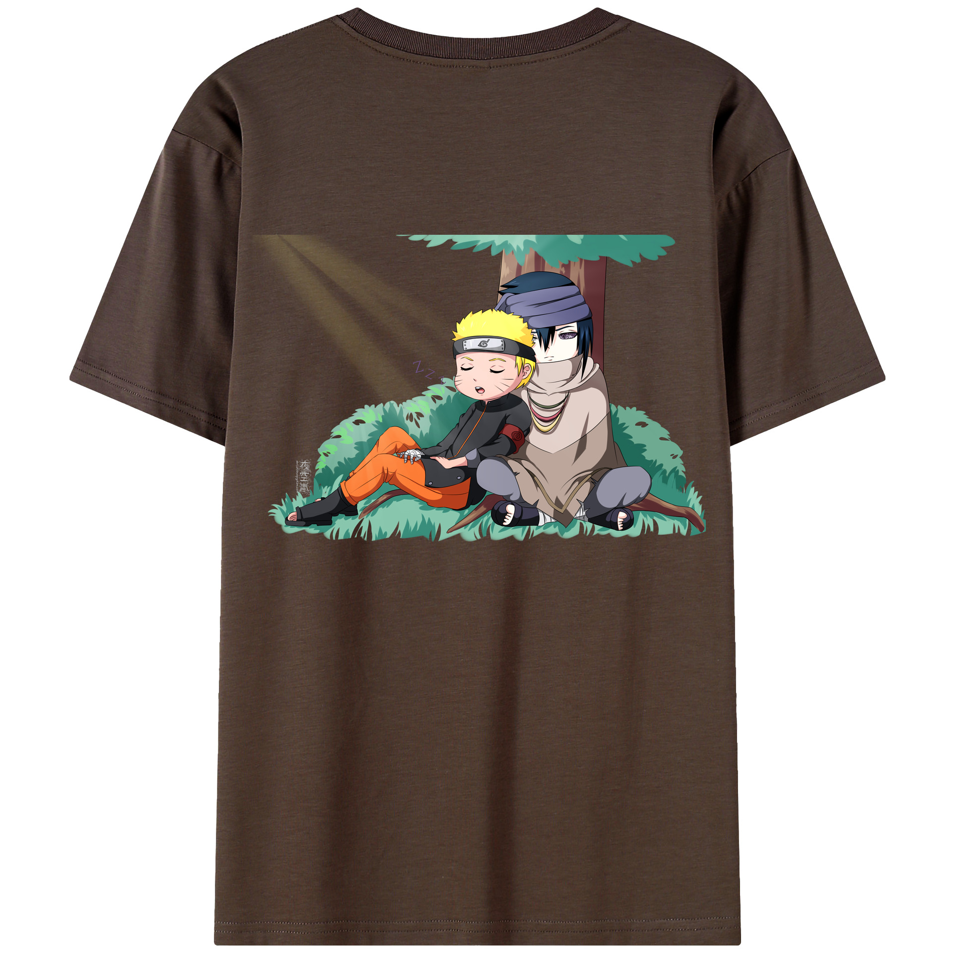 （画像用） NARUTO -ナルト- うずまき ナルト Uzumaki Naruto 綿100％半袖Tシャツ（背面プリント）