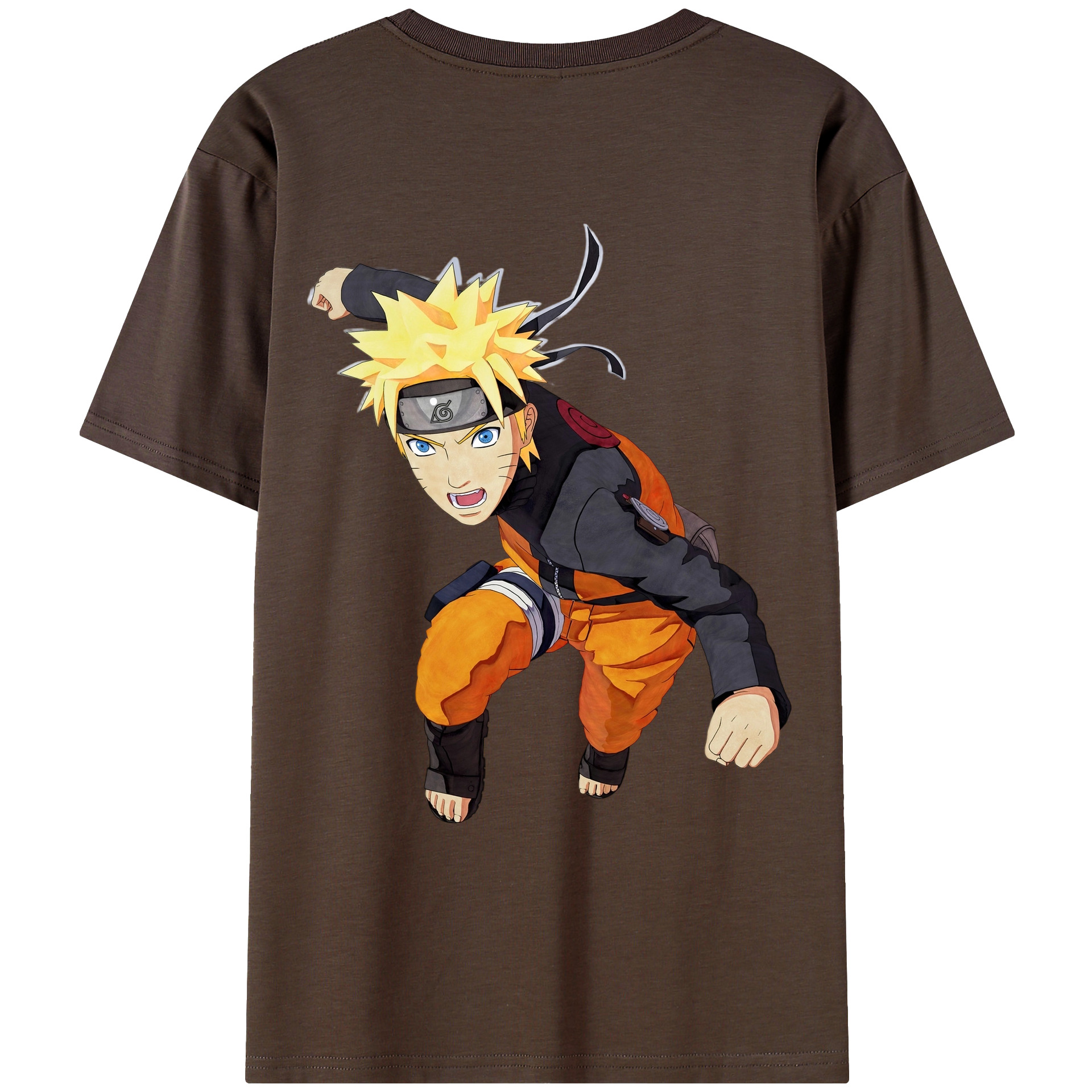 （画像用） NARUTO -ナルト- うずまき ナルト Uzumaki Naruto 綿100％半袖Tシャツ（背面プリント）