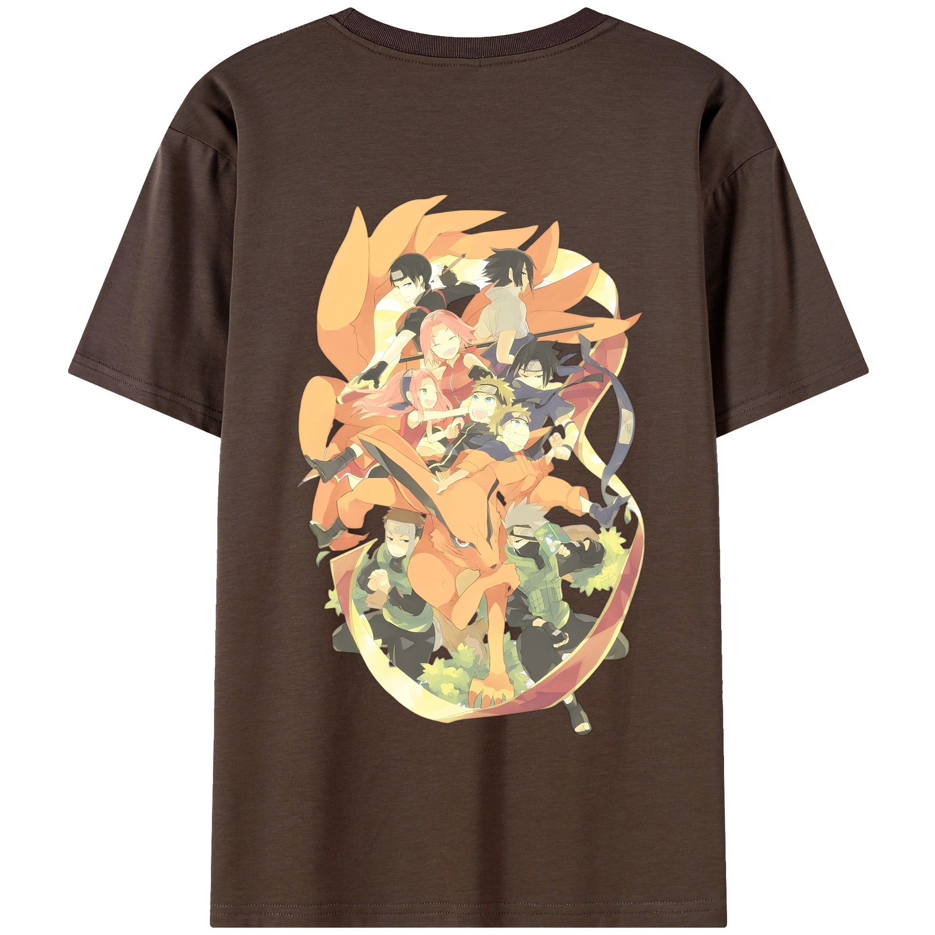 （画像用） NARUTO -ナルト- うずまき ナルト Uzumaki Naruto 綿100％半袖Tシャツ（背面プリント）