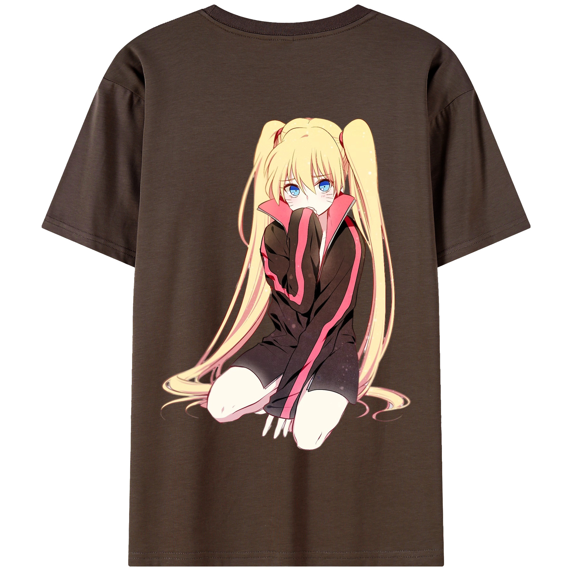 （画像用） NARUTO -ナルト- うずまき ナルト Uzumaki Naruto 綿100％半袖Tシャツ（背面プリント）