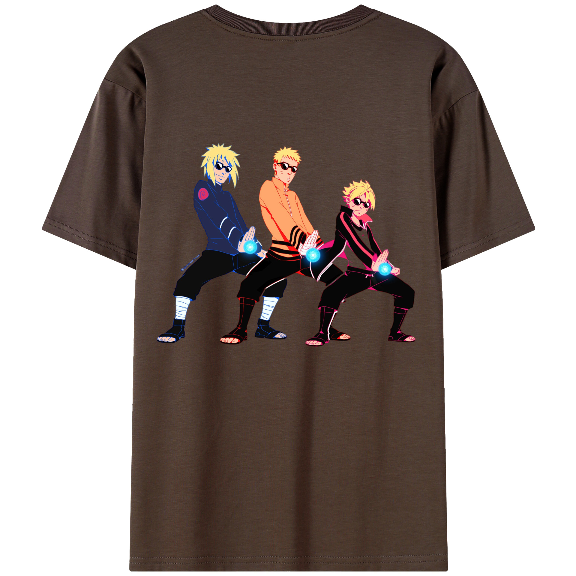 （画像用） NARUTO -ナルト- うずまき ナルト Uzumaki Naruto 綿100％半袖Tシャツ（背面プリント）