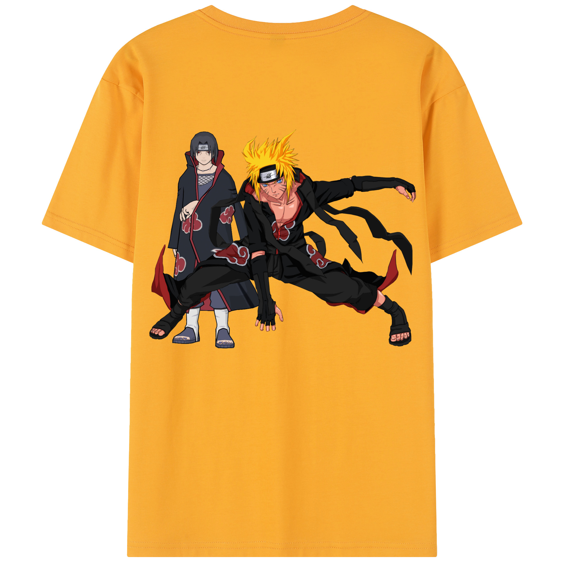 （画像用） NARUTO -ナルト- うずまき ナルト Uzumaki Naruto 綿100％半袖Tシャツ（背面プリント）