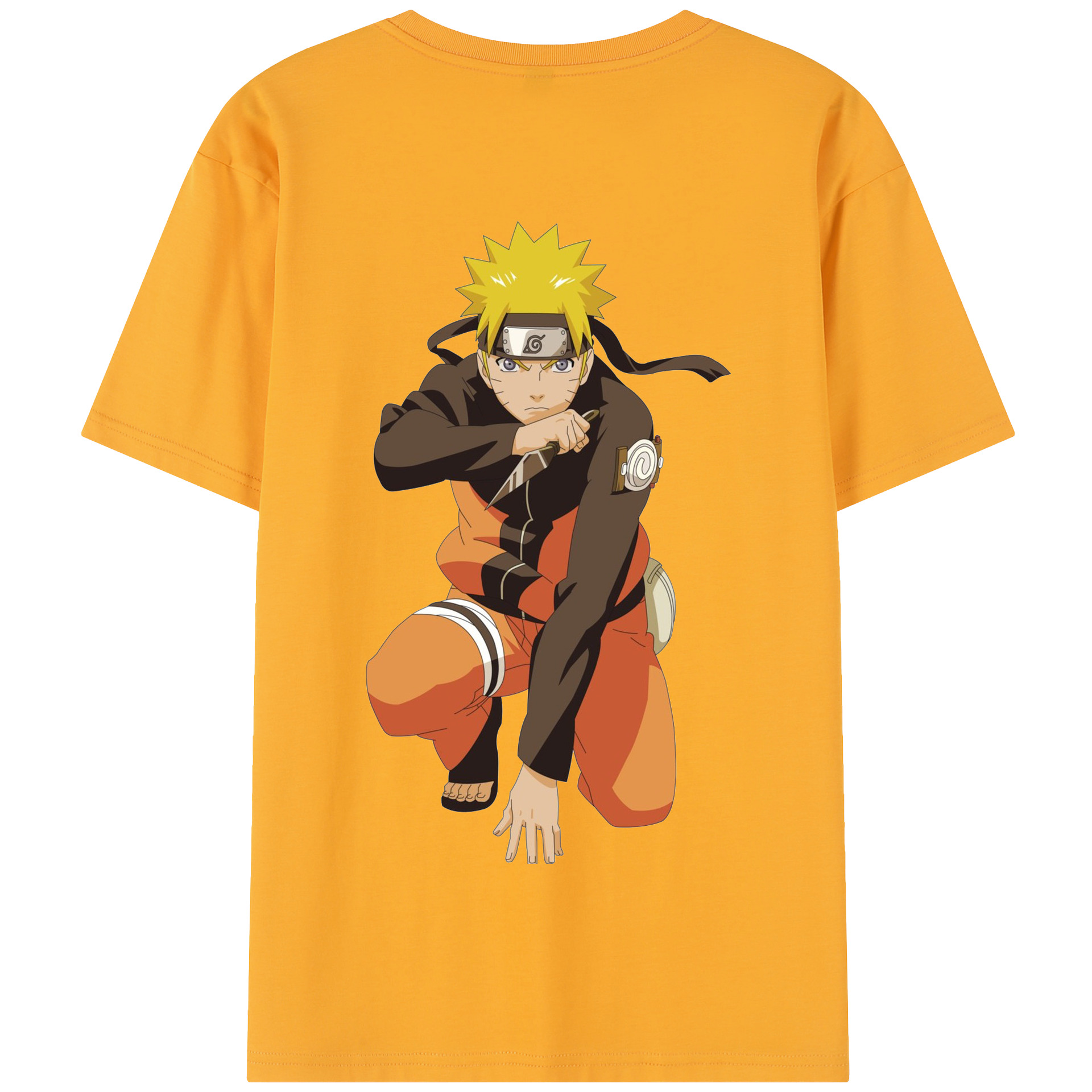 （画像用） NARUTO -ナルト- うずまき ナルト Uzumaki Naruto 綿100％半袖Tシャツ（背面プリント）