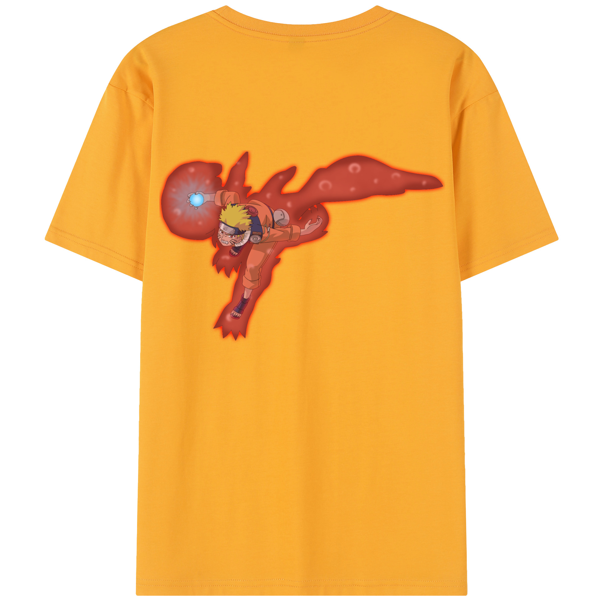 （画像用） NARUTO -ナルト- うずまき ナルト Uzumaki Naruto 綿100％半袖Tシャツ（背面プリント）