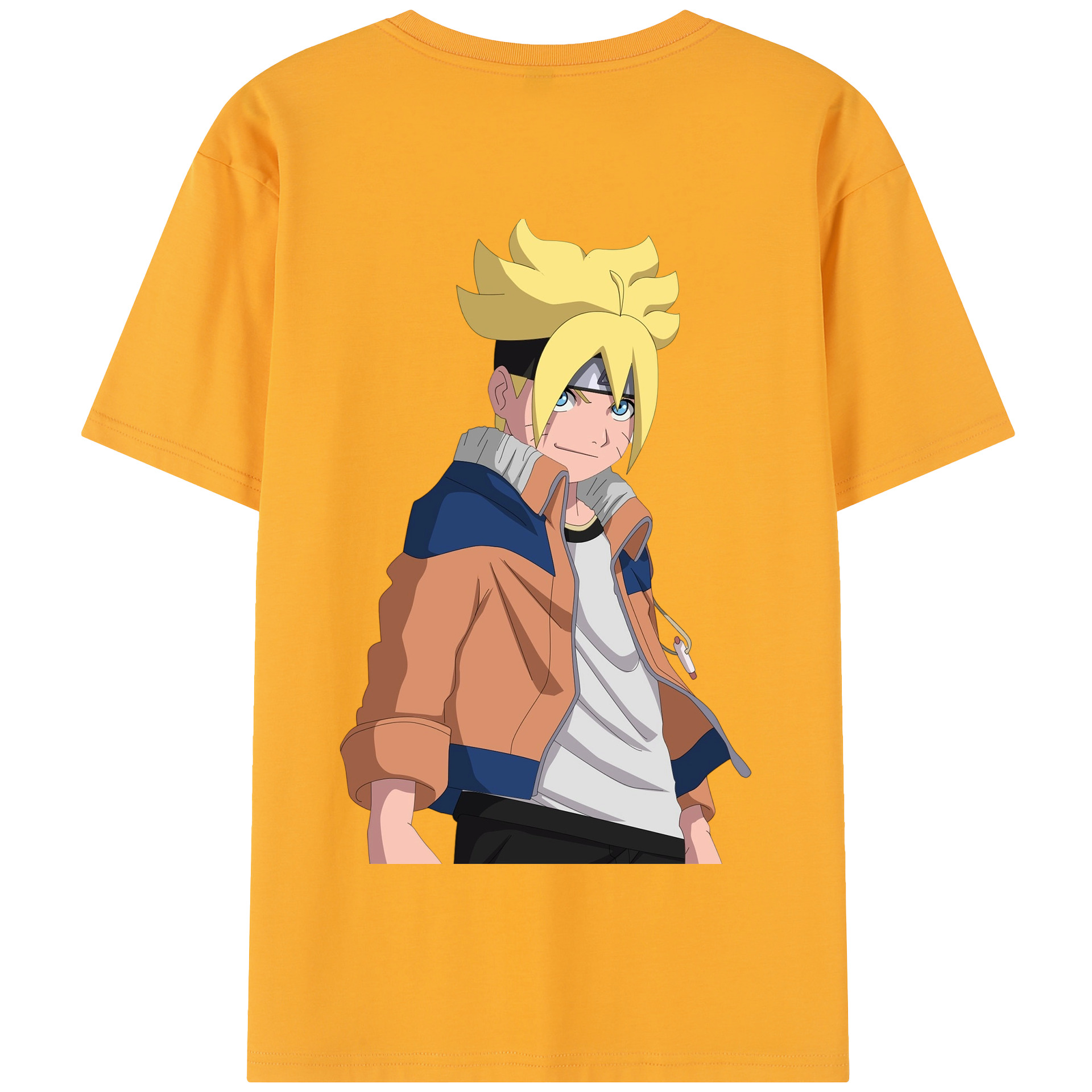 （画像用） NARUTO -ナルト- うずまき ナルト Uzumaki Naruto 綿100％半袖Tシャツ（背面プリント）