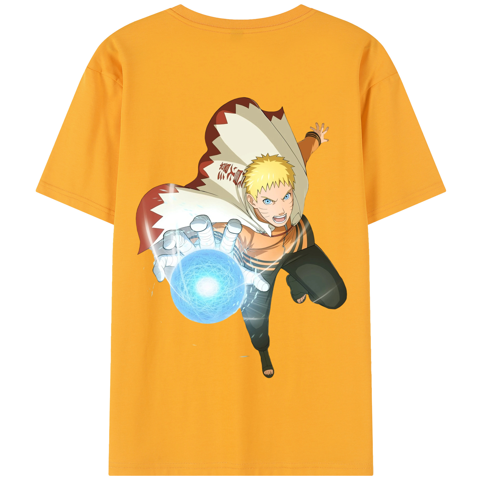 （画像用） NARUTO -ナルト- うずまき ナルト Uzumaki Naruto 綿100％半袖Tシャツ（背面プリント）