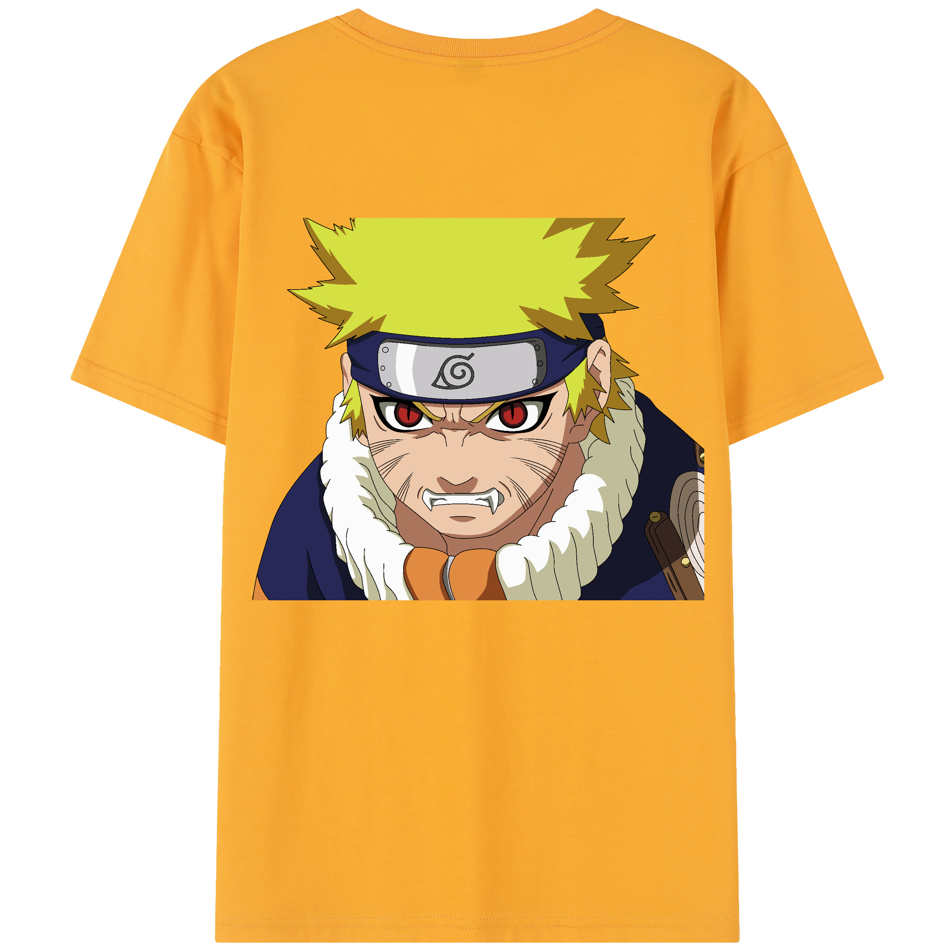 （画像用） NARUTO -ナルト- うずまき ナルト Uzumaki Naruto 綿100％半袖Tシャツ（背面プリント）