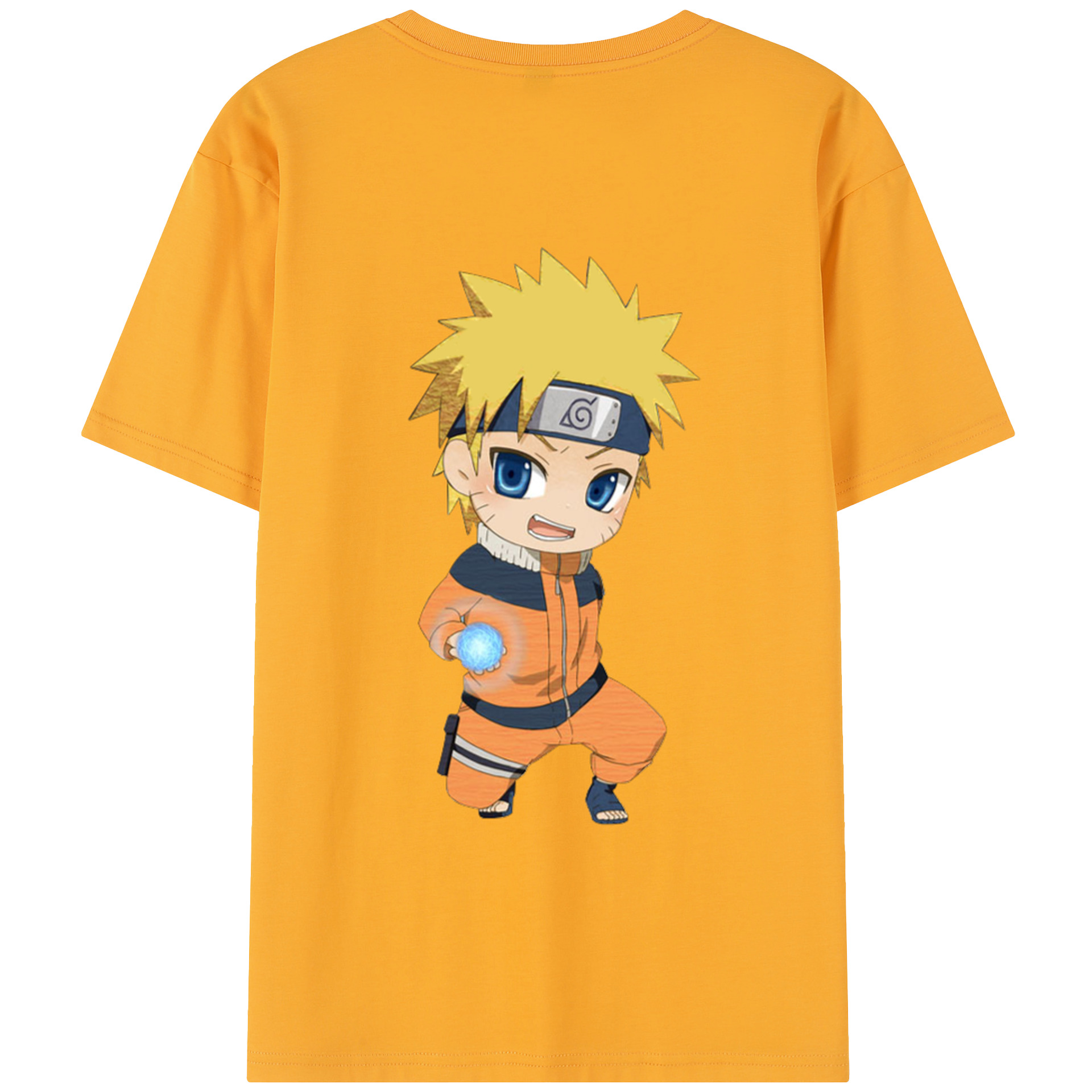 （画像用） NARUTO -ナルト- うずまき ナルト Uzumaki Naruto 綿100％半袖Tシャツ（背面プリント）
