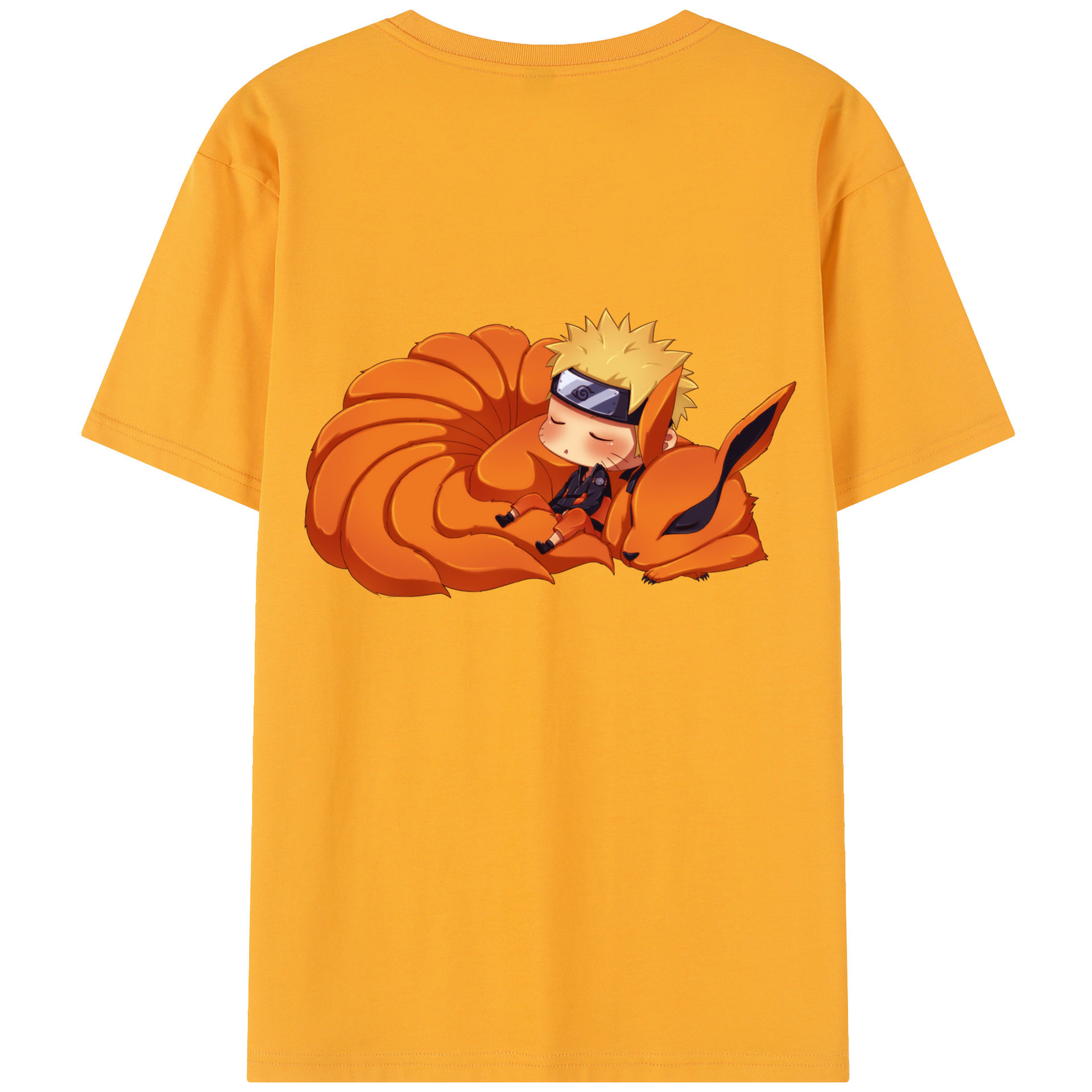 （画像用） NARUTO -ナルト- うずまき ナルト Uzumaki Naruto 綿100％半袖Tシャツ（背面プリント）
