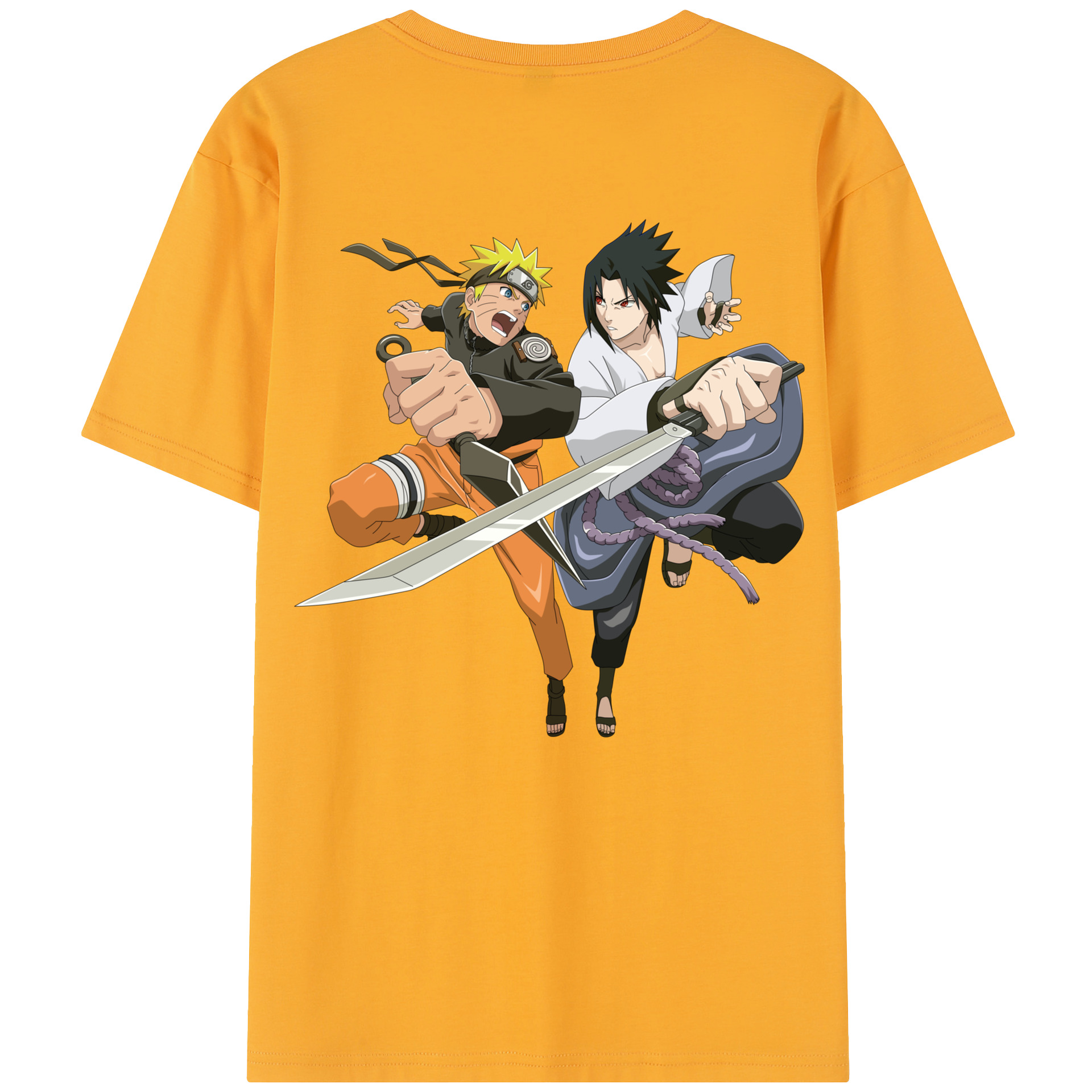 （画像用） NARUTO -ナルト- うずまき ナルト Uzumaki Naruto 綿100％半袖Tシャツ（背面プリント）