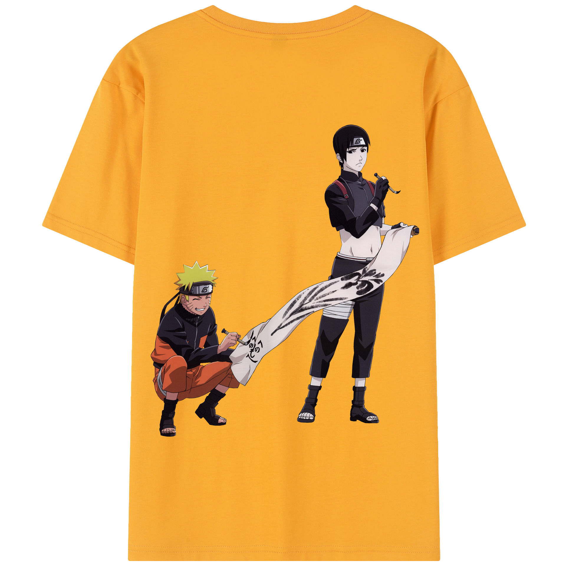 （画像用） NARUTO -ナルト- うずまき ナルト Uzumaki Naruto 綿100％半袖Tシャツ（背面プリント）