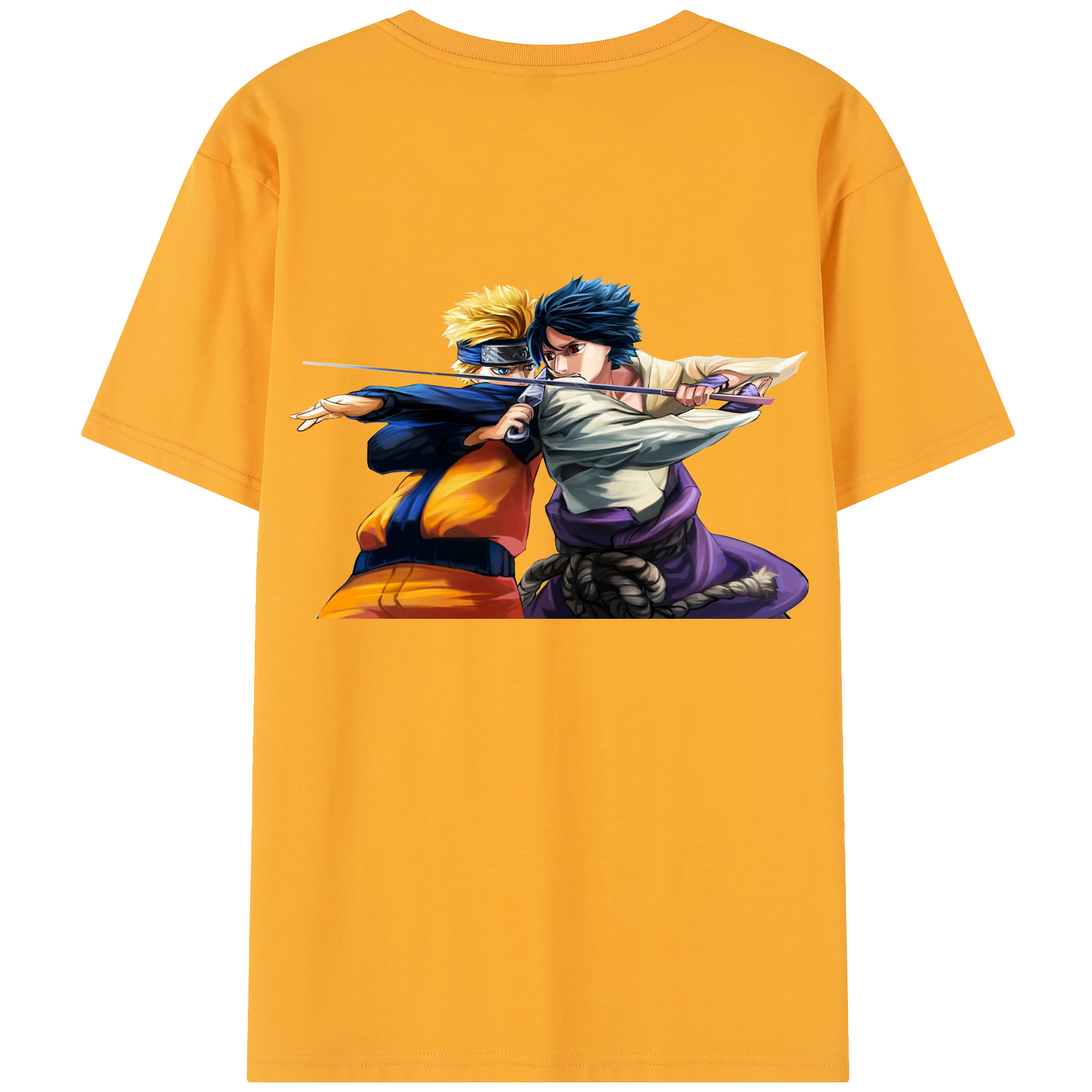 （画像用） NARUTO -ナルト- うずまき ナルト Uzumaki Naruto 綿100％半袖Tシャツ（背面プリント）
