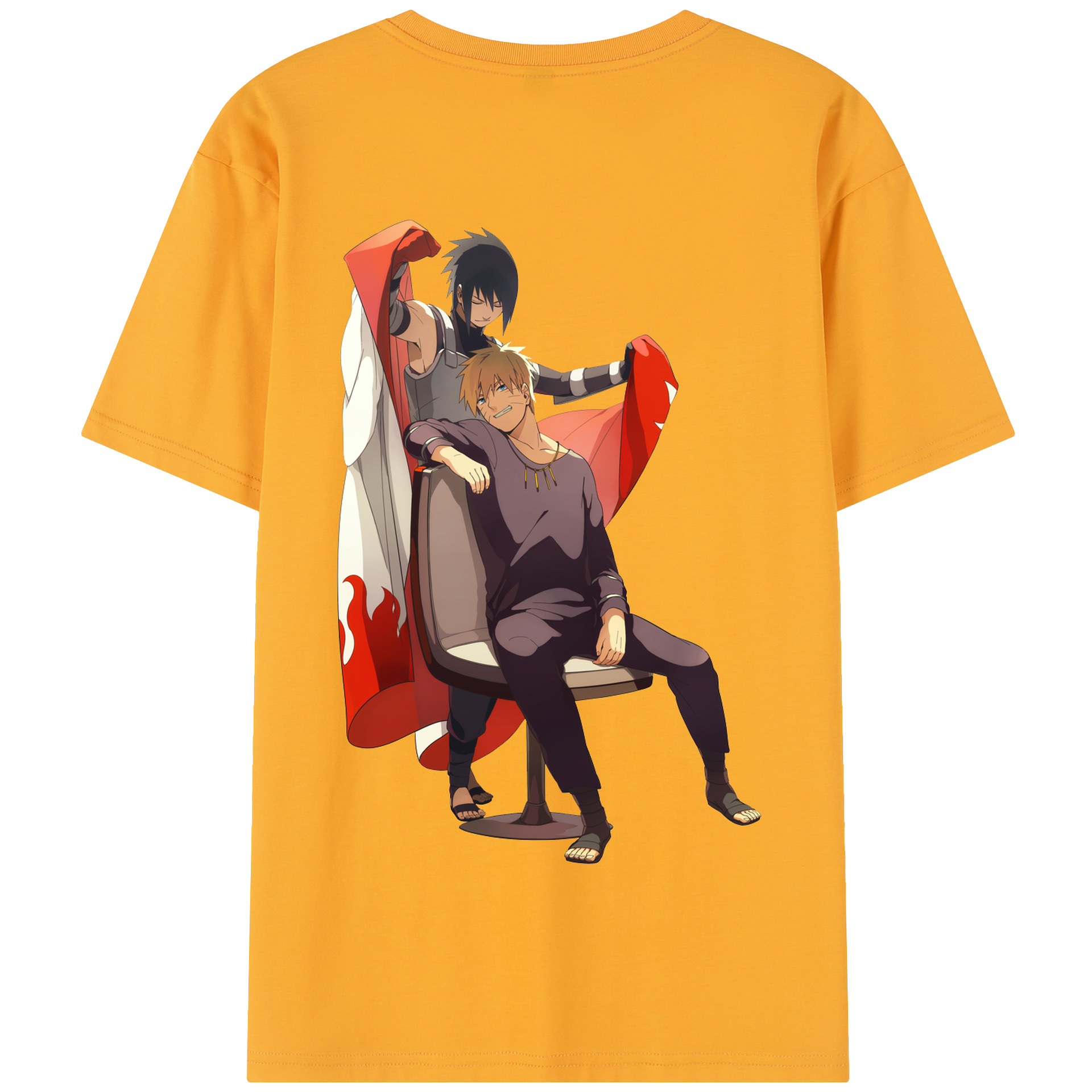 （画像用） NARUTO -ナルト- うずまき ナルト Uzumaki Naruto 綿100％半袖Tシャツ（背面プリント）