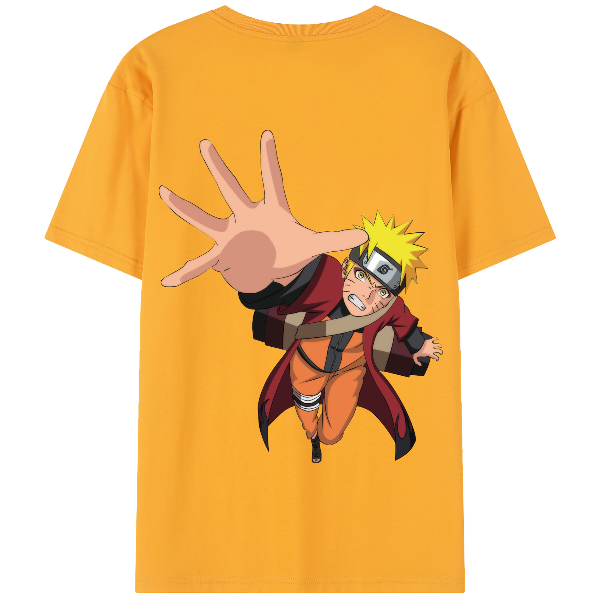 （画像用） NARUTO -ナルト- うずまき ナルト Uzumaki Naruto 綿100％半袖Tシャツ（背面プリント）