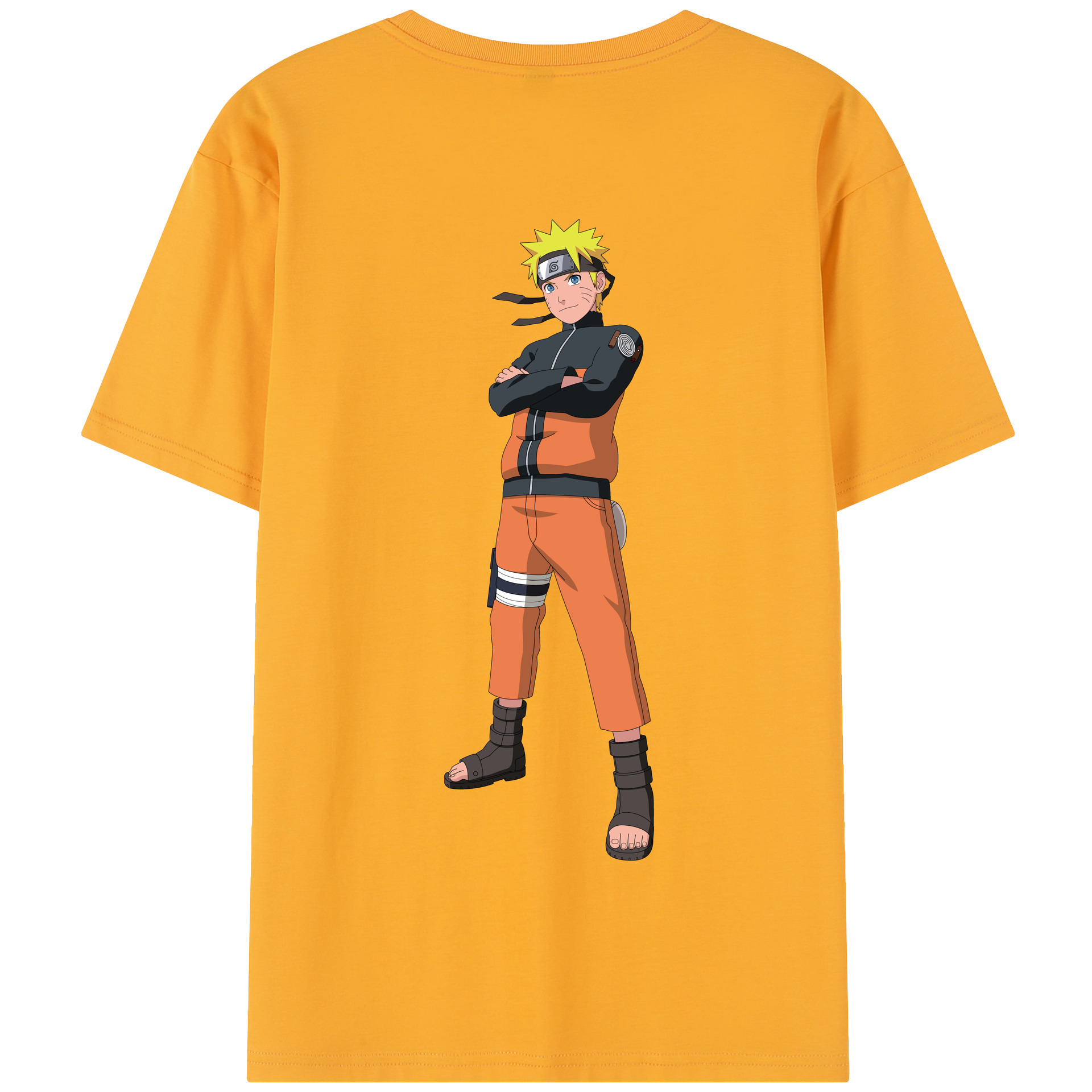 （画像用） NARUTO -ナルト- うずまき ナルト Uzumaki Naruto 綿100％半袖Tシャツ（背面プリント）
