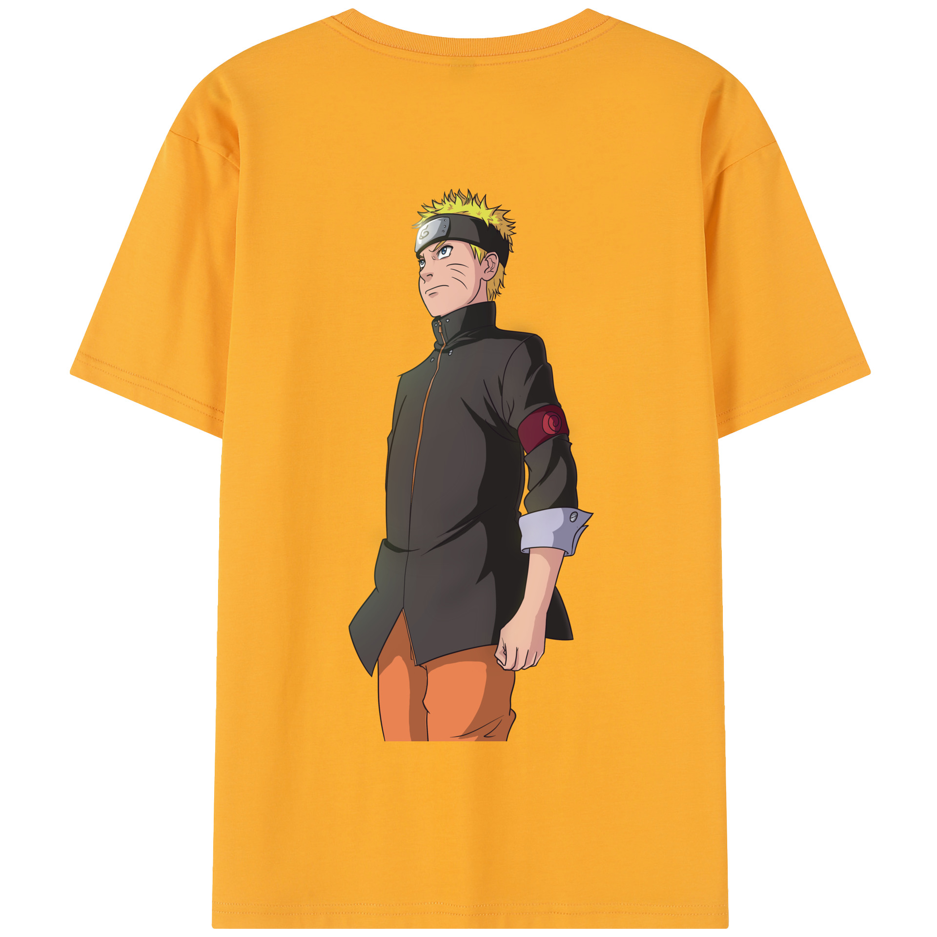 （画像用） NARUTO -ナルト- うずまき ナルト Uzumaki Naruto 綿100％半袖Tシャツ（背面プリント）