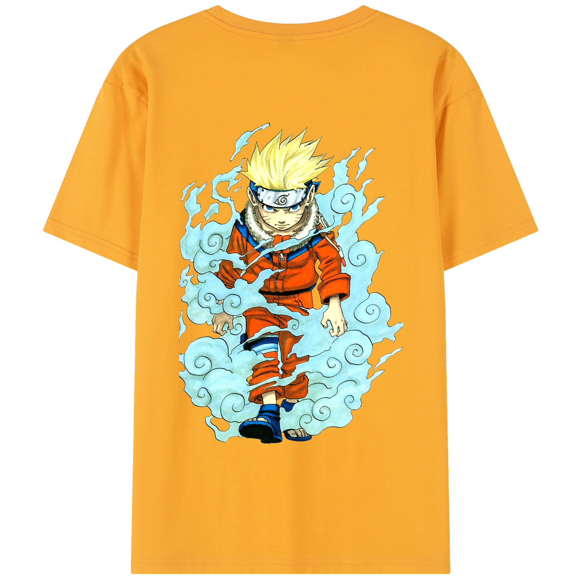 （画像用） NARUTO -ナルト- うずまき ナルト Uzumaki Naruto 綿100％半袖Tシャツ（背面プリント）
