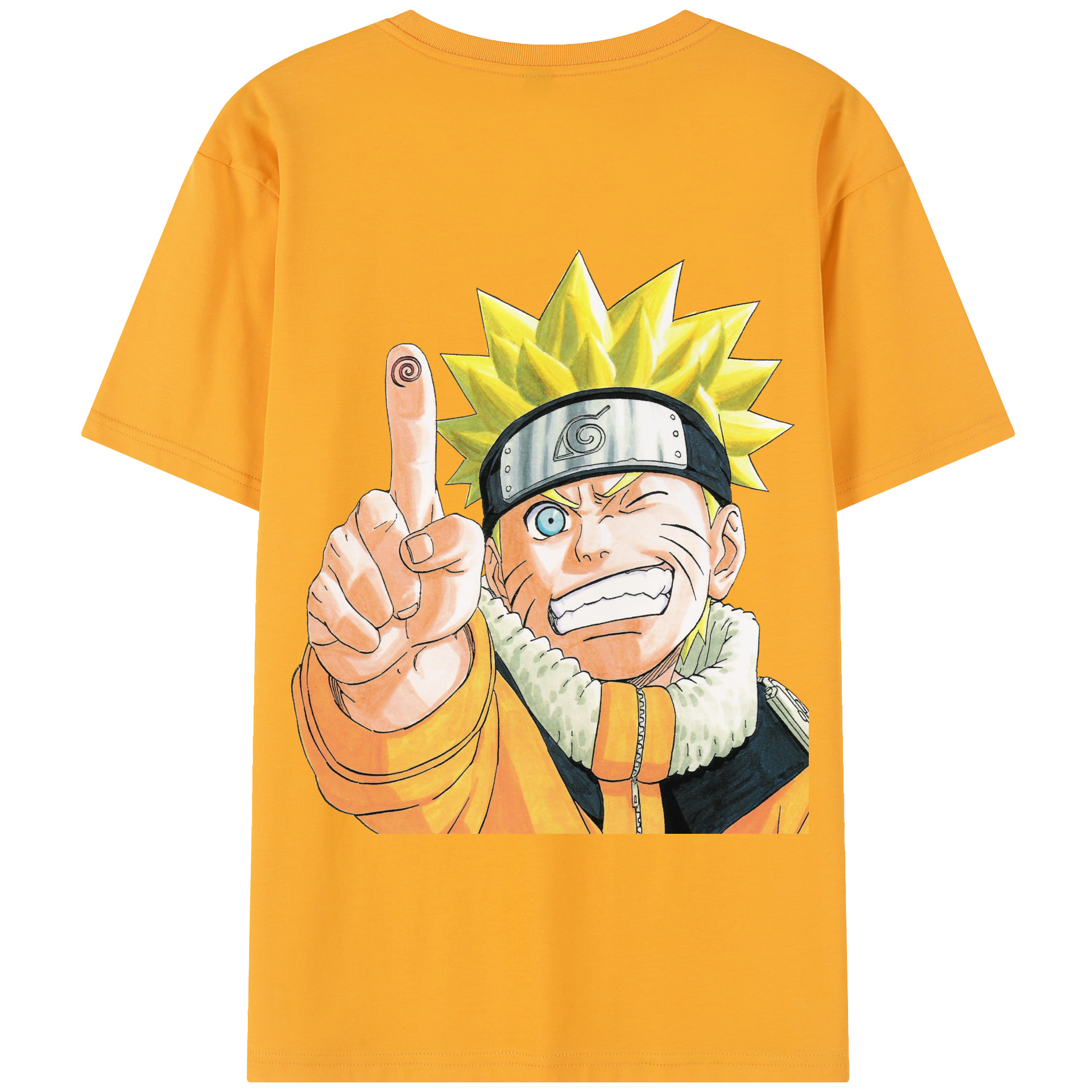 （画像用） NARUTO -ナルト- うずまき ナルト Uzumaki Naruto 綿100％半袖Tシャツ（背面プリント）