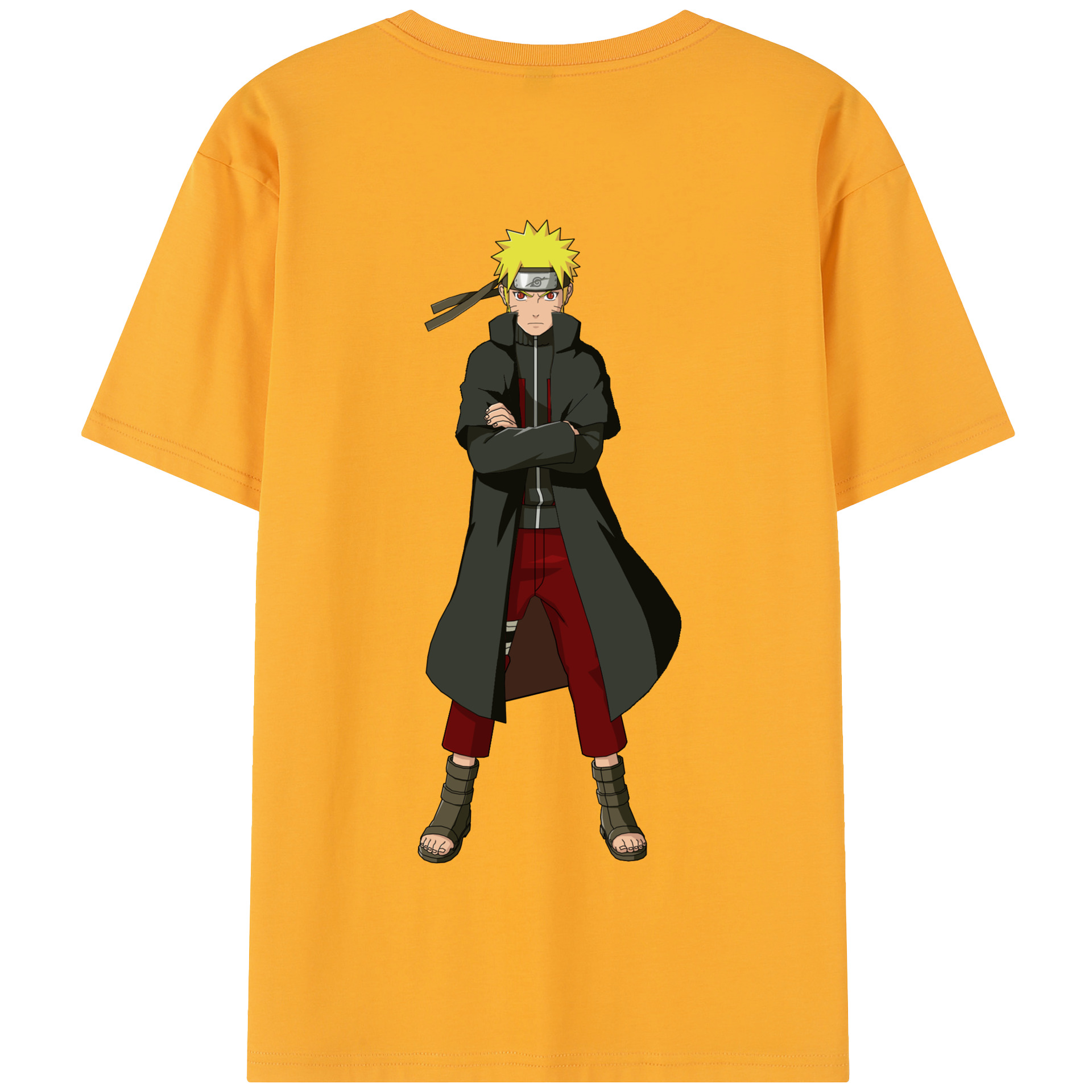 （画像用） NARUTO -ナルト- うずまき ナルト Uzumaki Naruto 綿100％半袖Tシャツ（背面プリント）