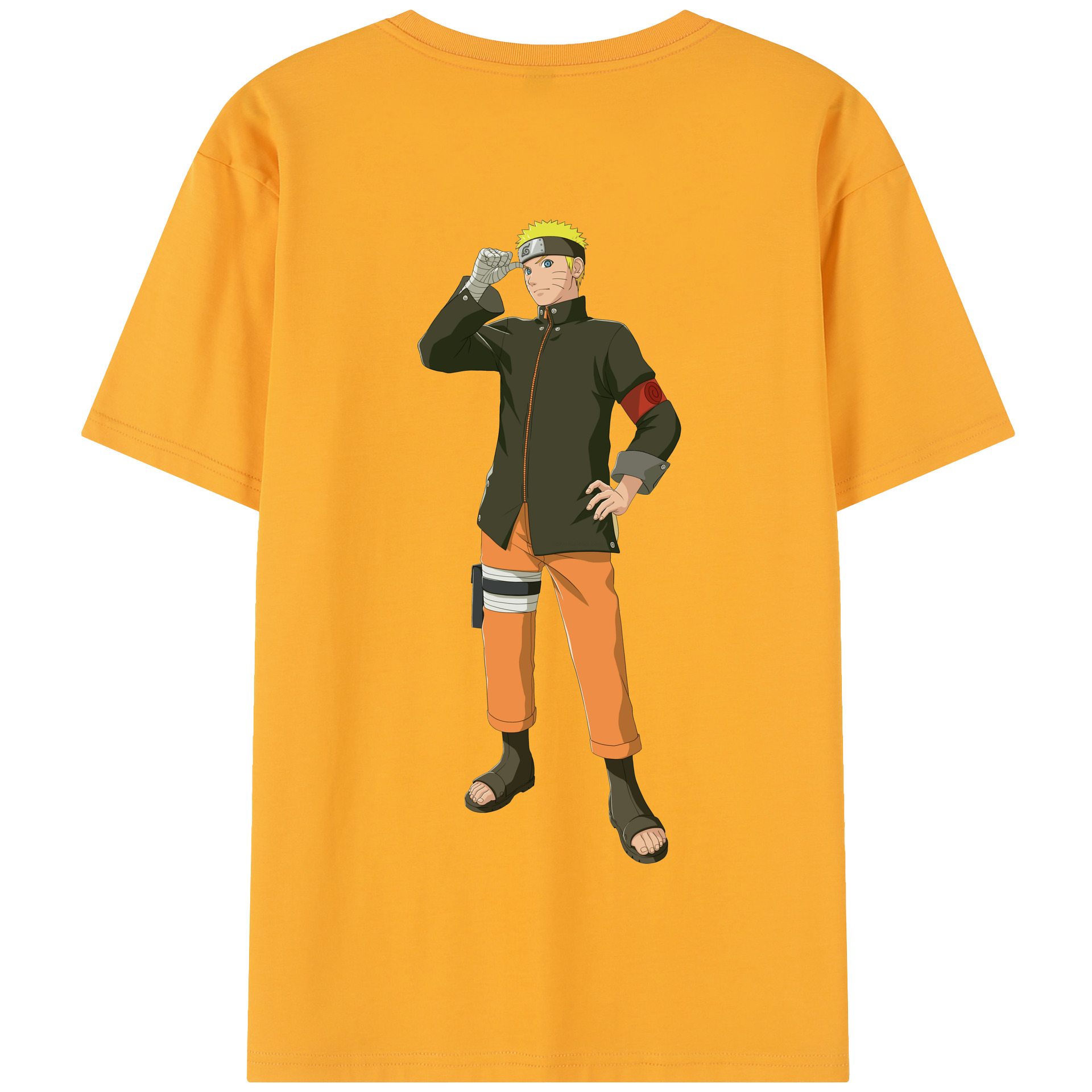 （画像用） NARUTO -ナルト- うずまき ナルト Uzumaki Naruto 綿100％半袖Tシャツ（背面プリント）