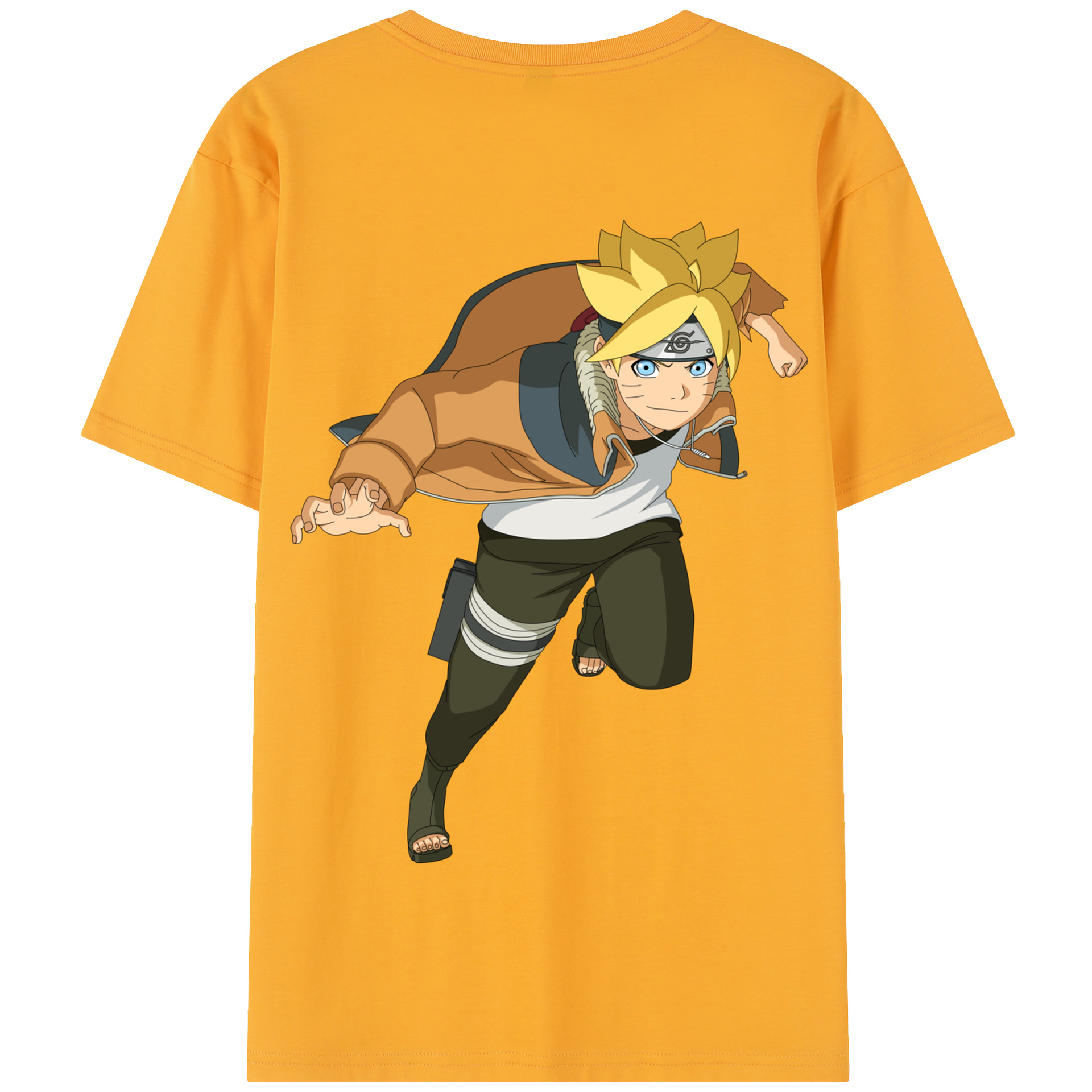 （画像用） NARUTO -ナルト- うずまき ナルト Uzumaki Naruto 綿100％半袖Tシャツ（背面プリント）