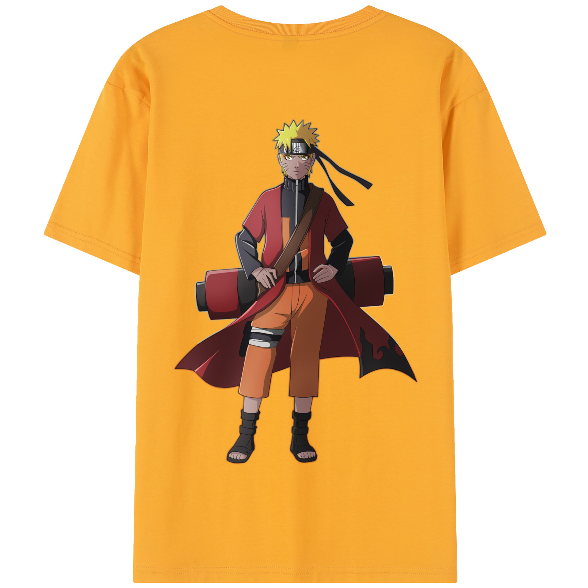 （画像用） NARUTO -ナルト- うずまき ナルト Uzumaki Naruto 綿100％半袖Tシャツ（背面プリント）