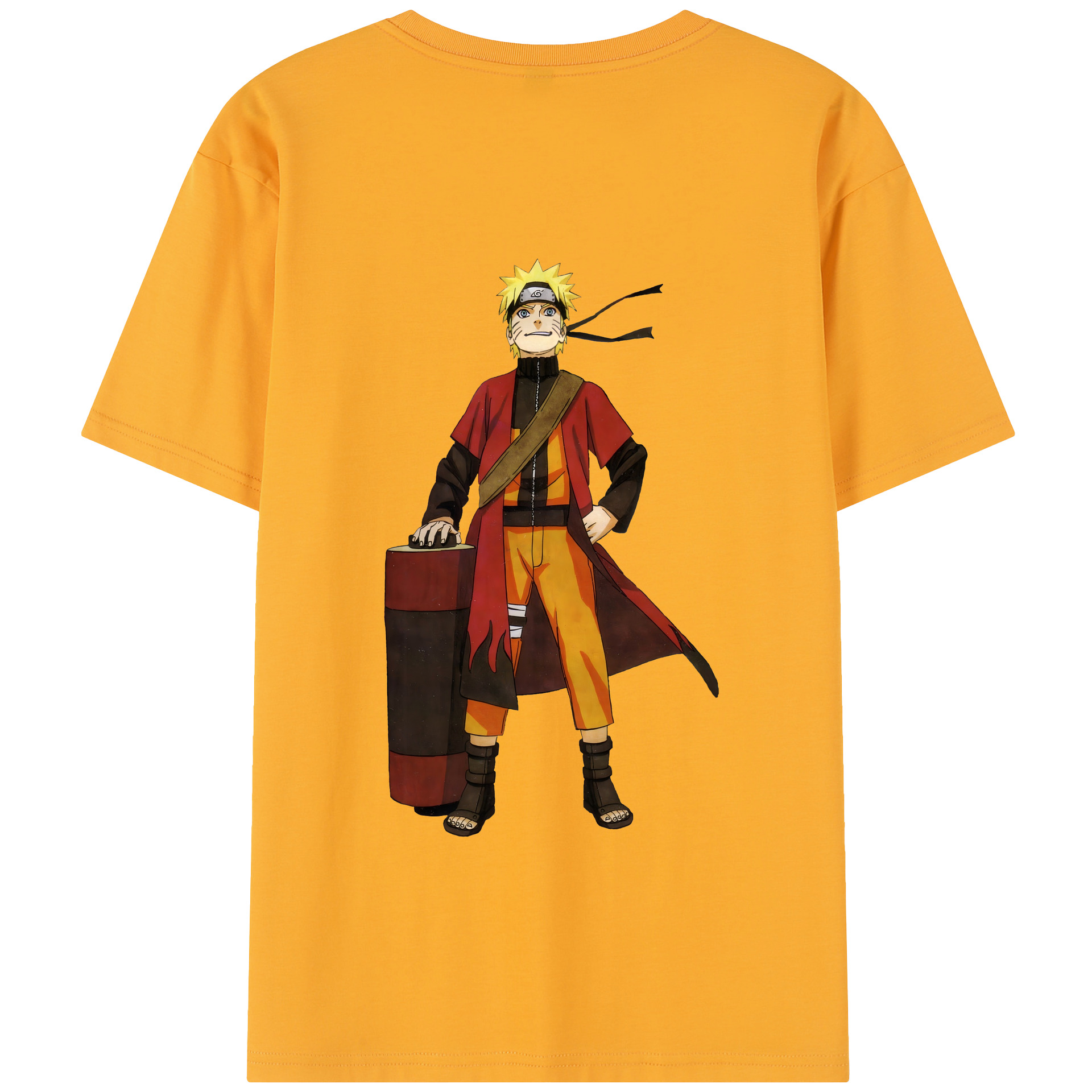 （画像用） NARUTO -ナルト- うずまき ナルト Uzumaki Naruto 綿100％半袖Tシャツ（背面プリント）