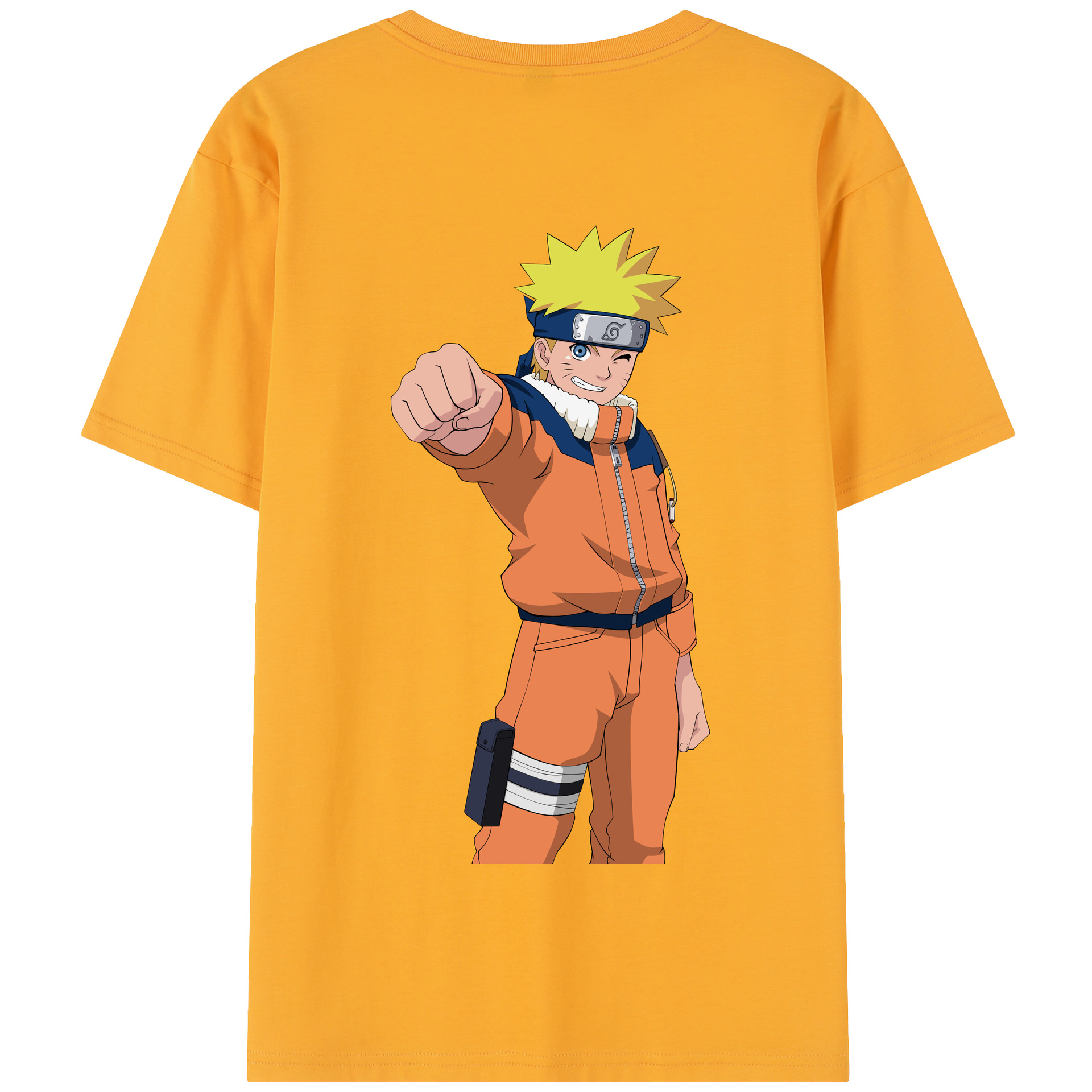 （画像用） NARUTO -ナルト- うずまき ナルト Uzumaki Naruto 綿100％半袖Tシャツ（背面プリント）