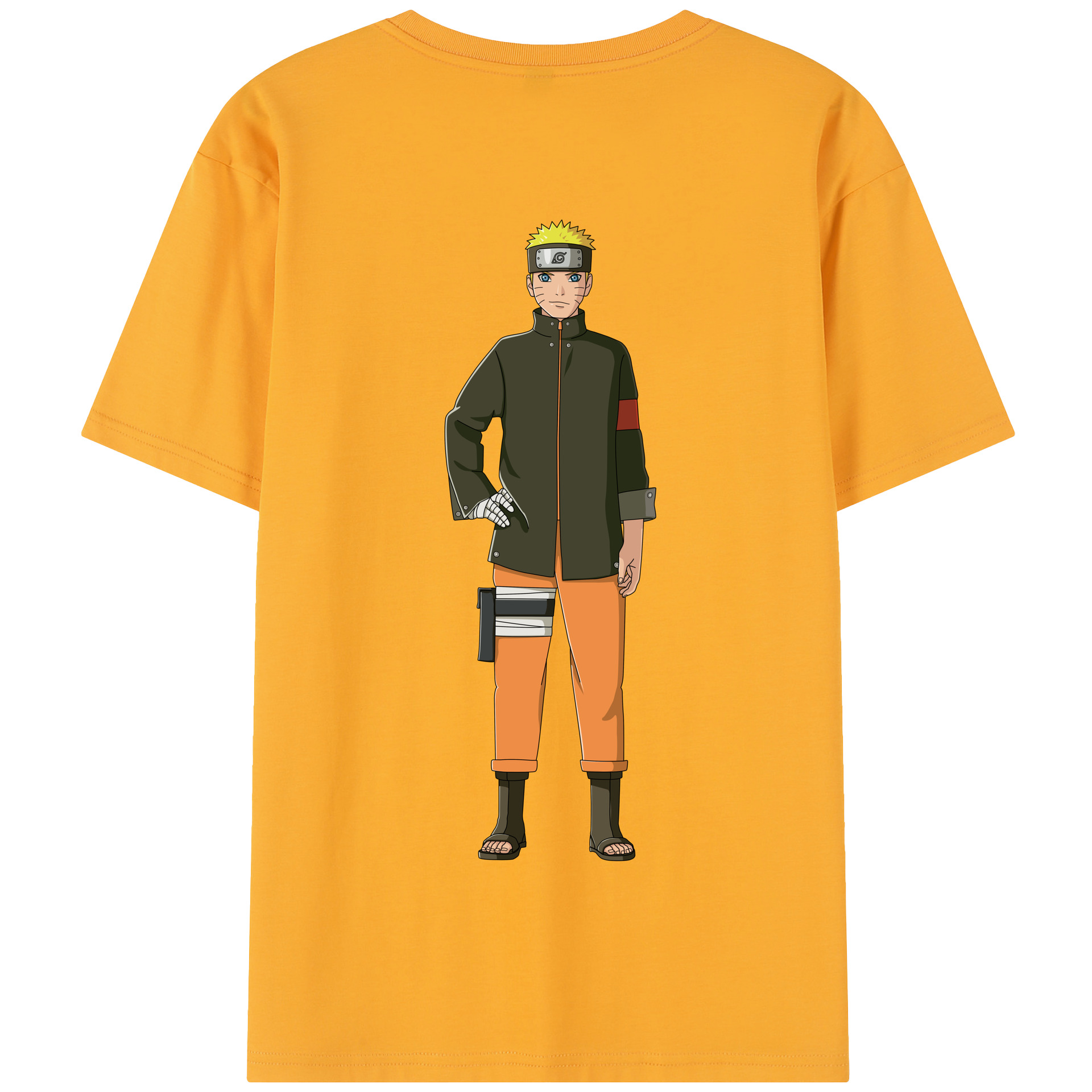 （画像用） NARUTO -ナルト- うずまき ナルト Uzumaki Naruto 綿100％半袖Tシャツ（背面プリント）