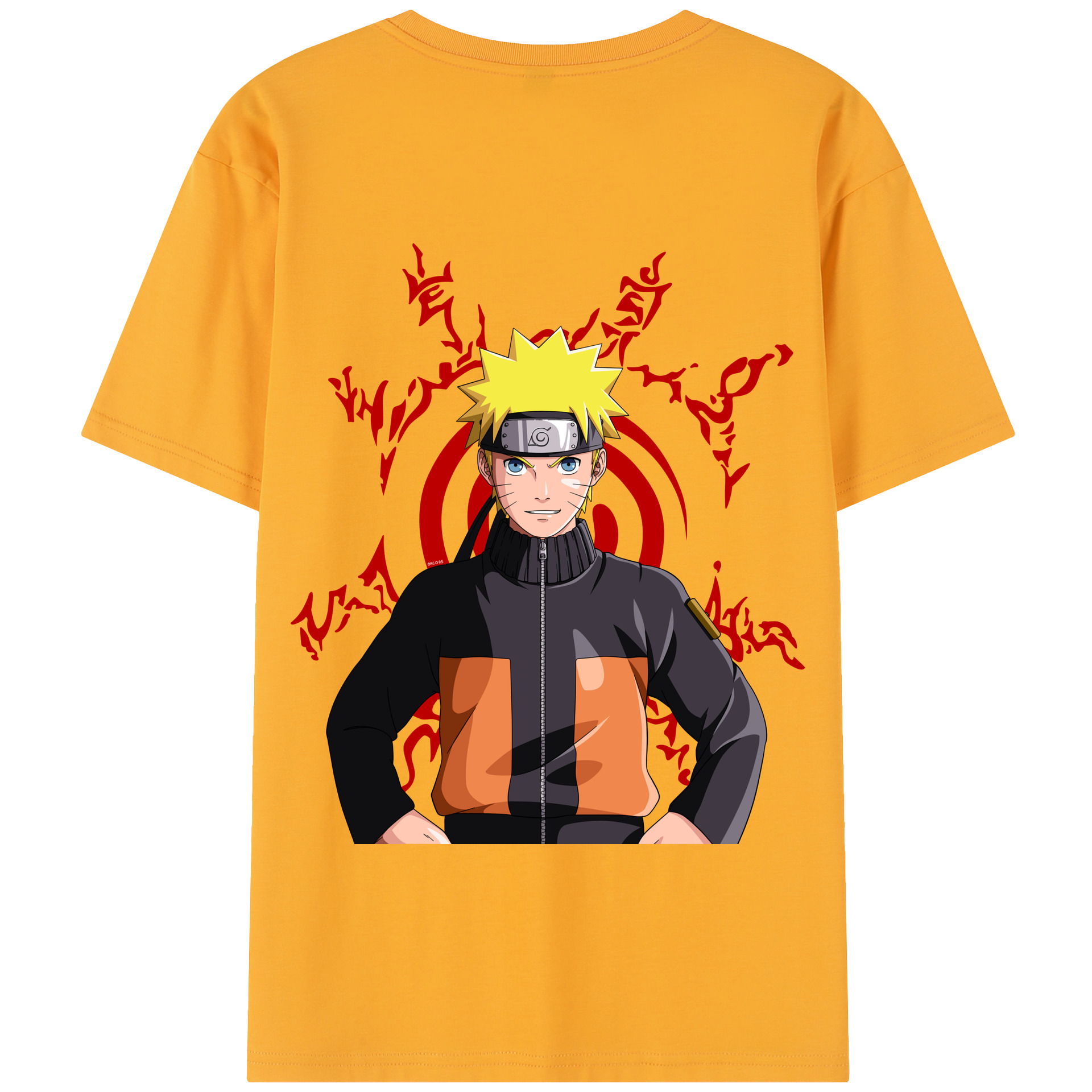 （画像用） NARUTO -ナルト- うずまき ナルト Uzumaki Naruto 綿100％半袖Tシャツ（背面プリント）