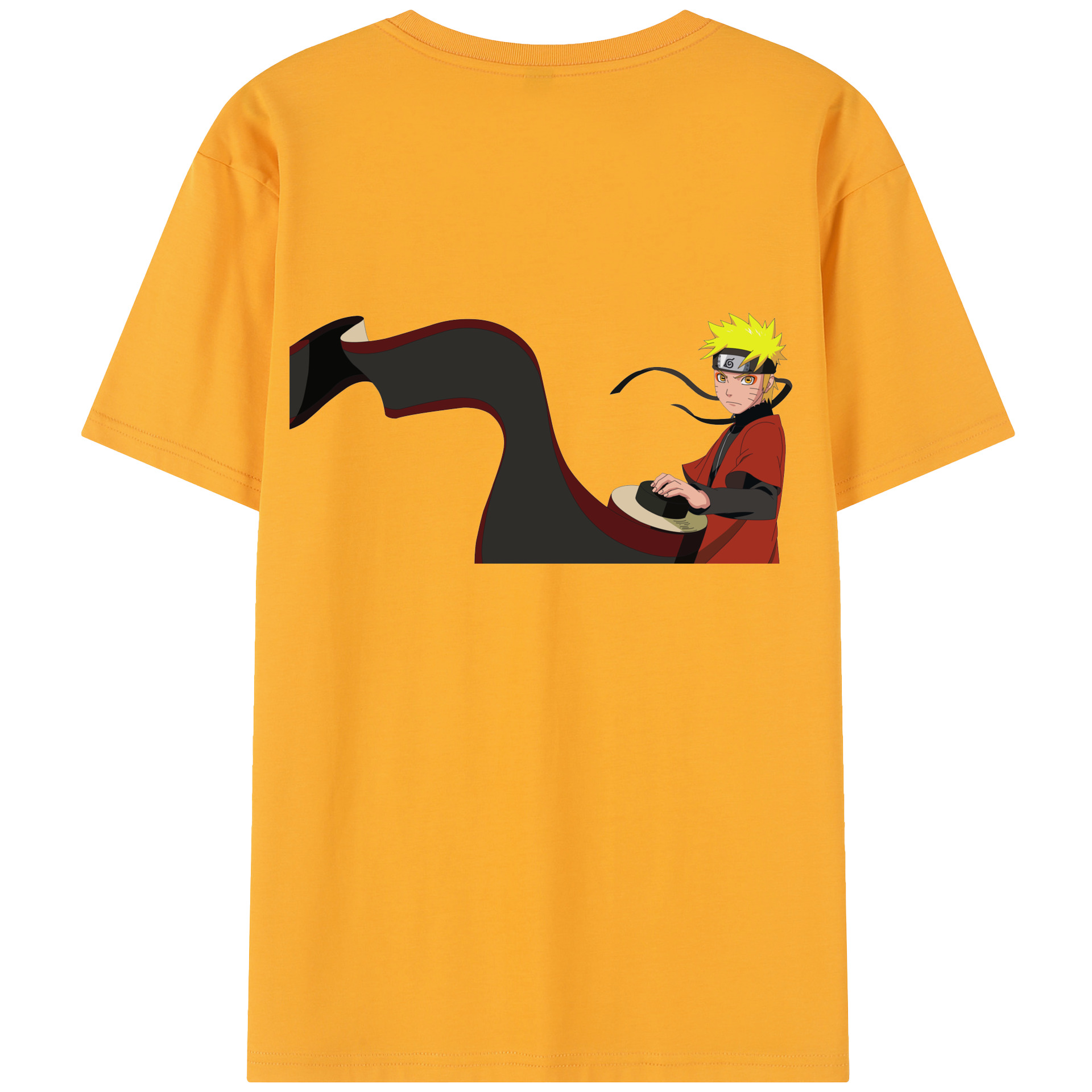 （画像用） NARUTO -ナルト- うずまき ナルト Uzumaki Naruto 綿100％半袖Tシャツ（背面プリント）