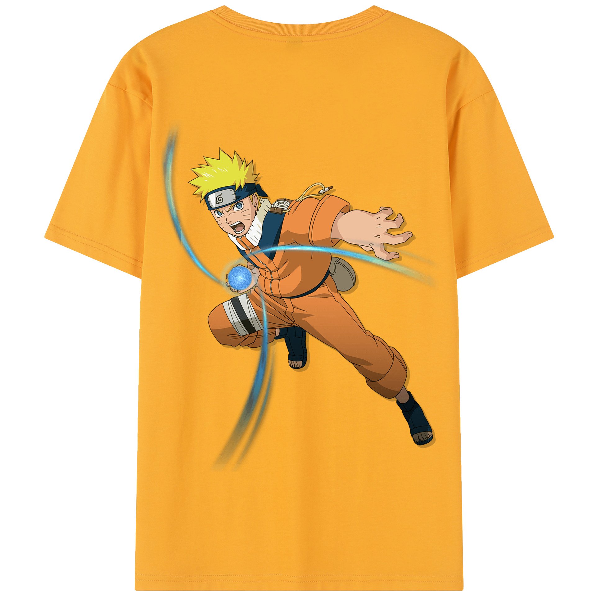 （画像用） NARUTO -ナルト- うずまき ナルト Uzumaki Naruto 綿100％半袖Tシャツ（背面プリント）