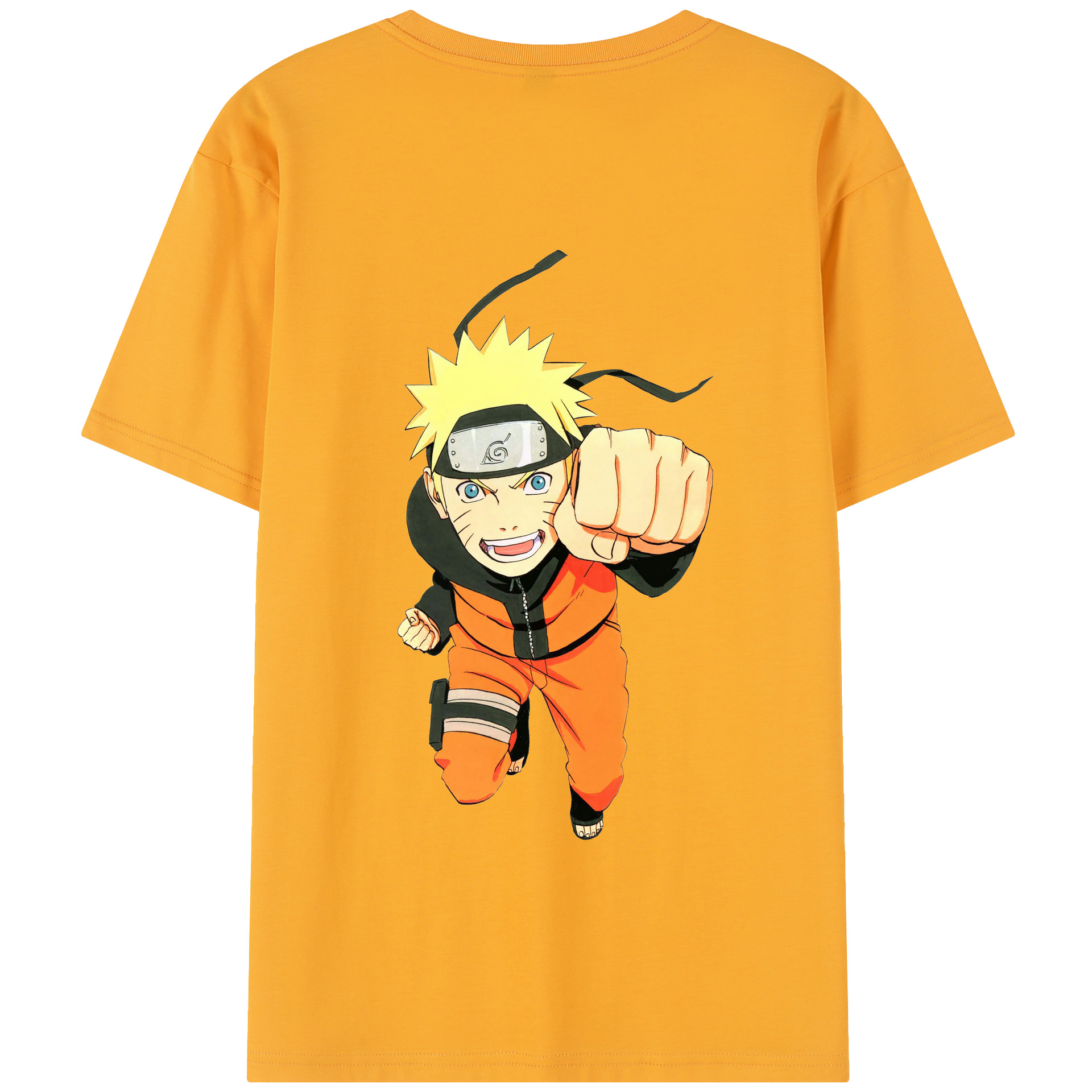 （画像用） NARUTO -ナルト- うずまき ナルト Uzumaki Naruto 綿100％半袖Tシャツ（背面プリント）