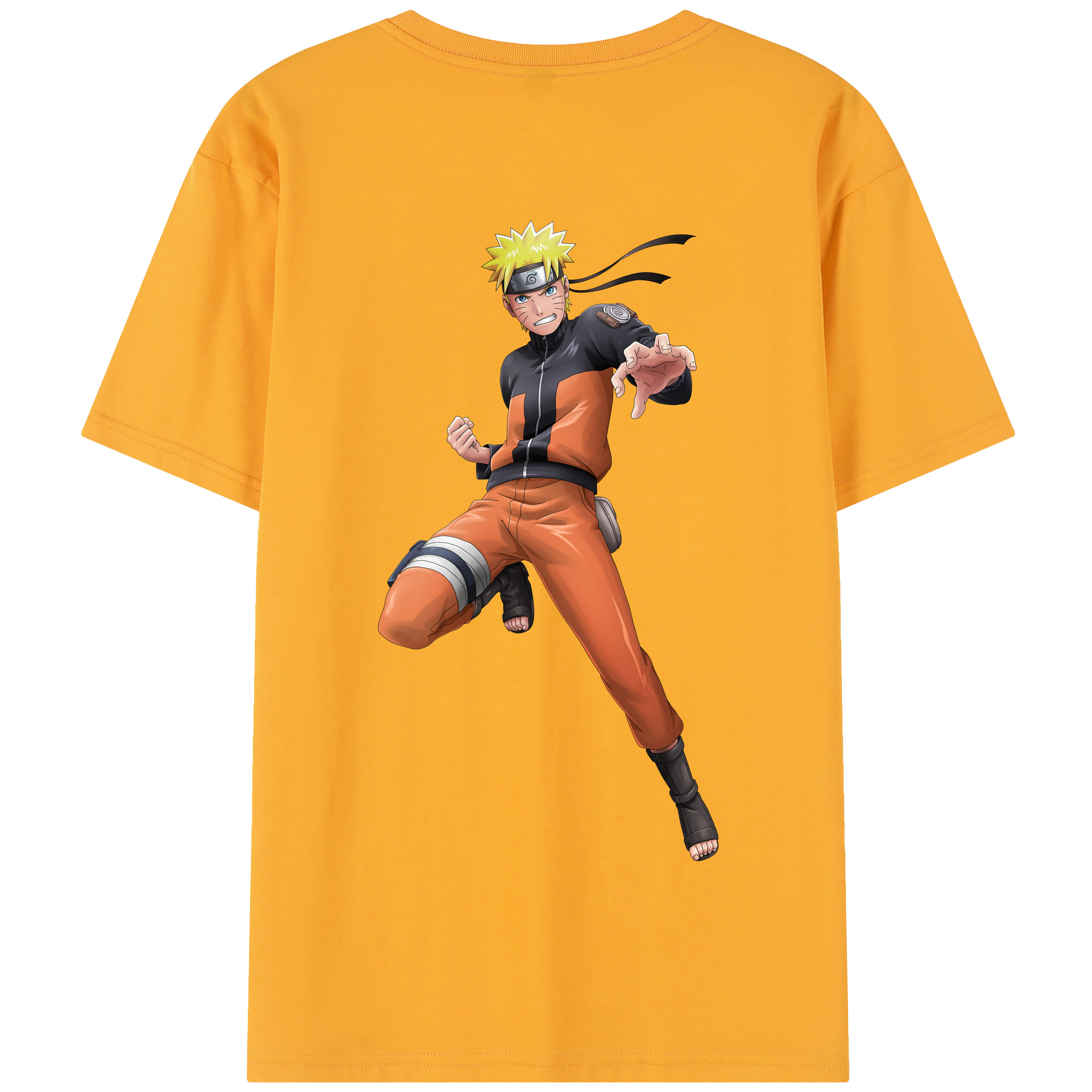 （画像用） NARUTO -ナルト- うずまき ナルト Uzumaki Naruto 綿100％半袖Tシャツ（背面プリント）