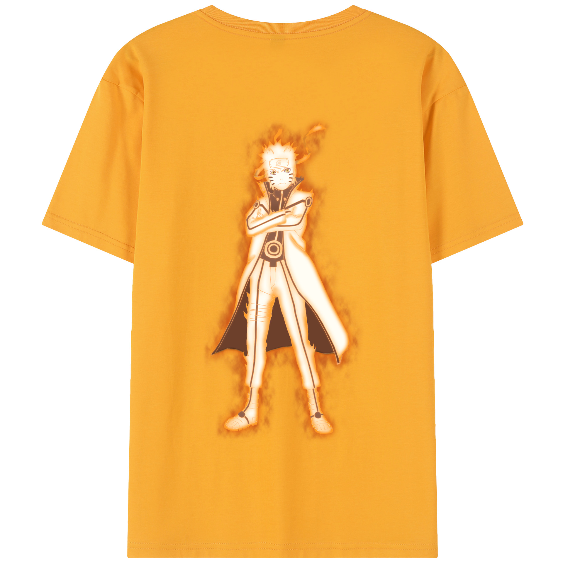 （画像用） NARUTO -ナルト- うずまき ナルト Uzumaki Naruto 綿100％半袖Tシャツ（背面プリント）