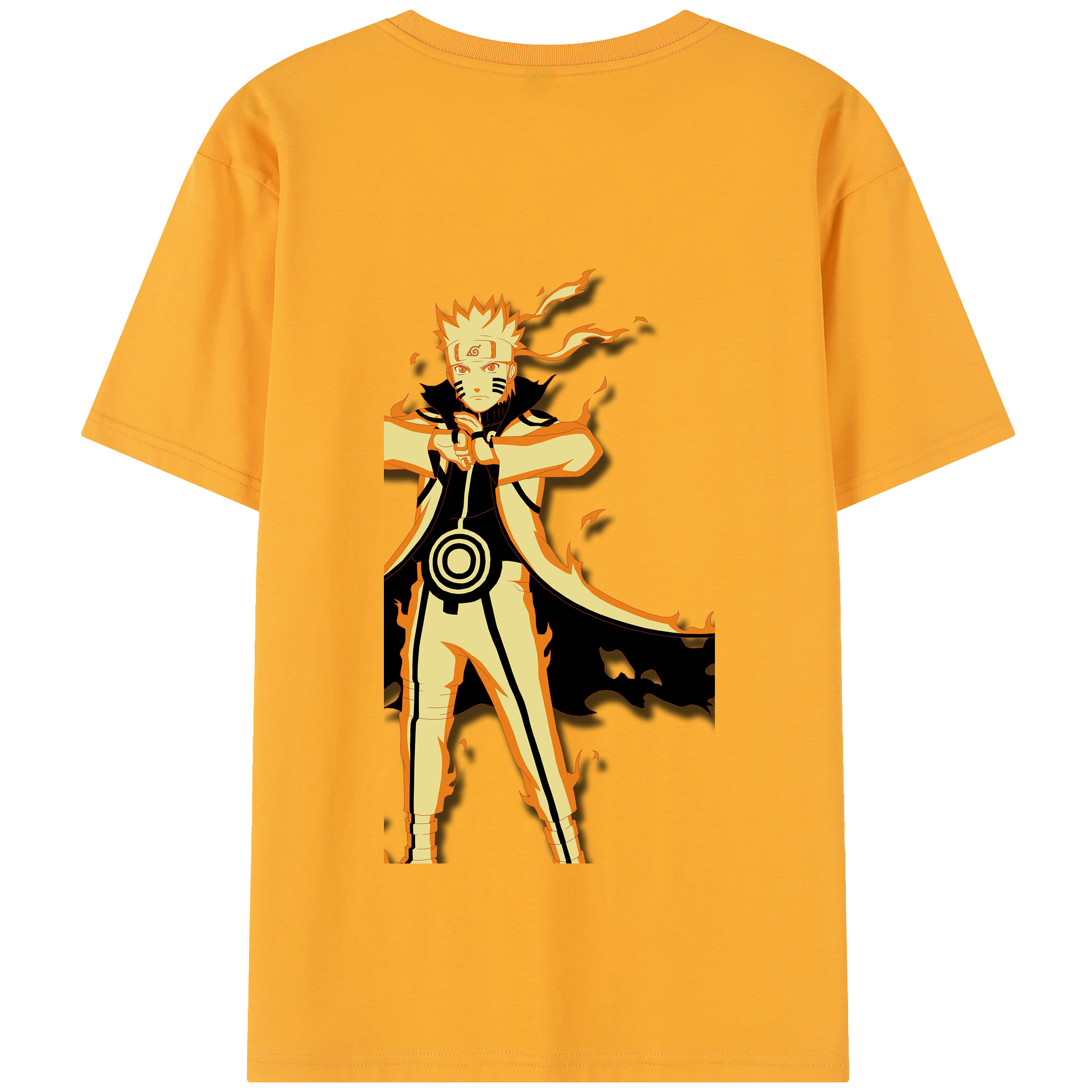 （画像用） NARUTO -ナルト- うずまき ナルト Uzumaki Naruto 綿100％半袖Tシャツ（背面プリント）