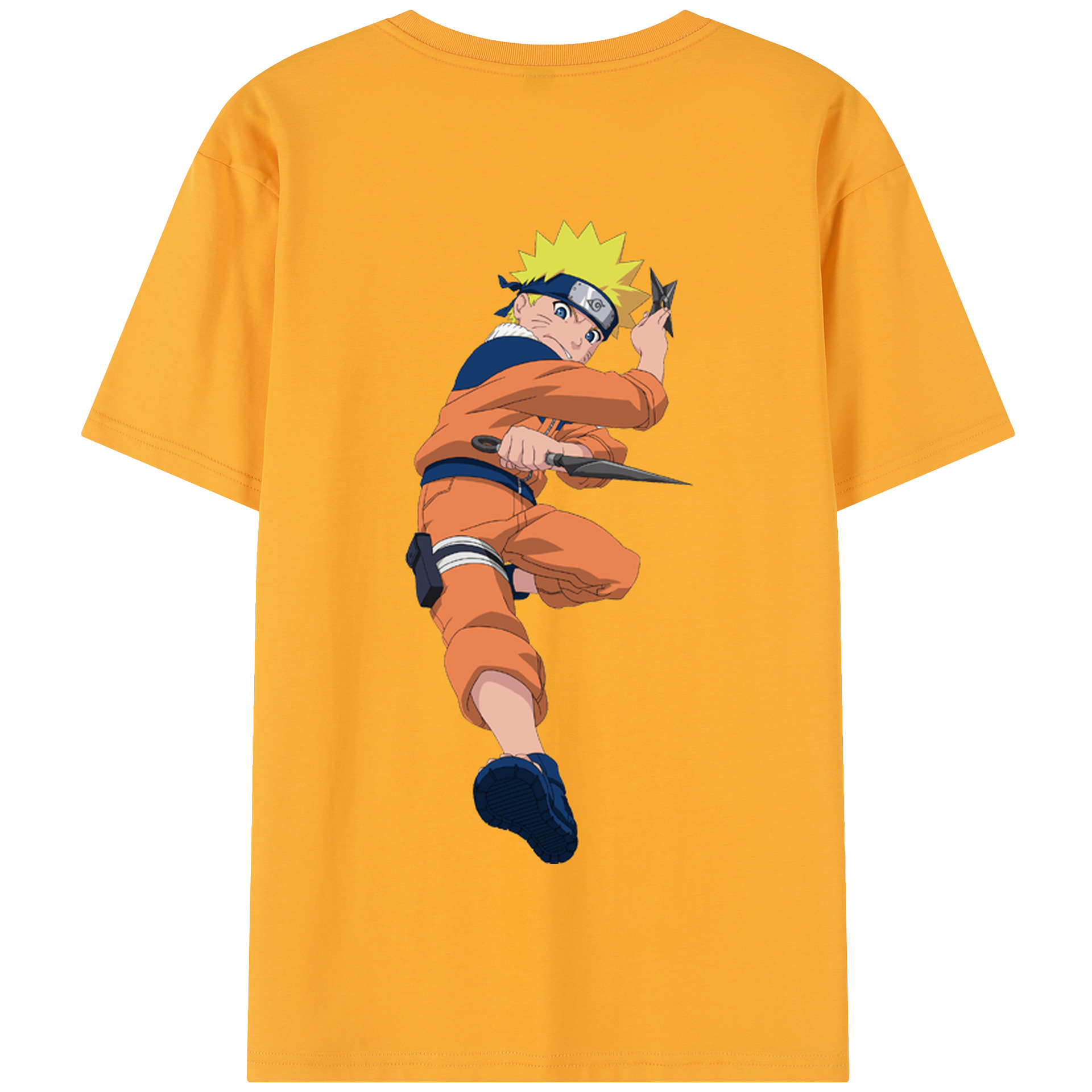 （画像用） NARUTO -ナルト- うずまき ナルト Uzumaki Naruto 綿100％半袖Tシャツ（背面プリント）