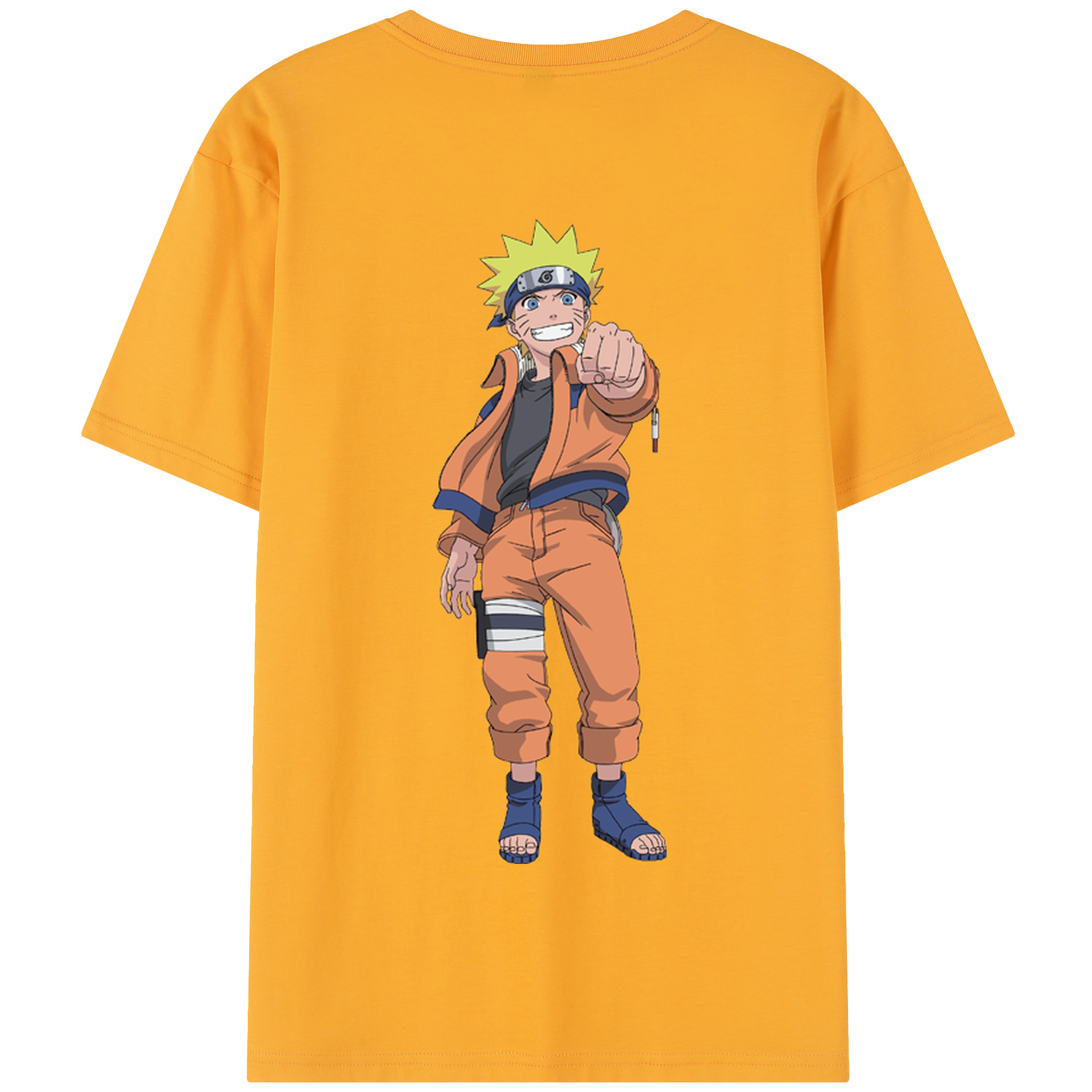（画像用） NARUTO -ナルト- うずまき ナルト Uzumaki Naruto 綿100％半袖Tシャツ（背面プリント）