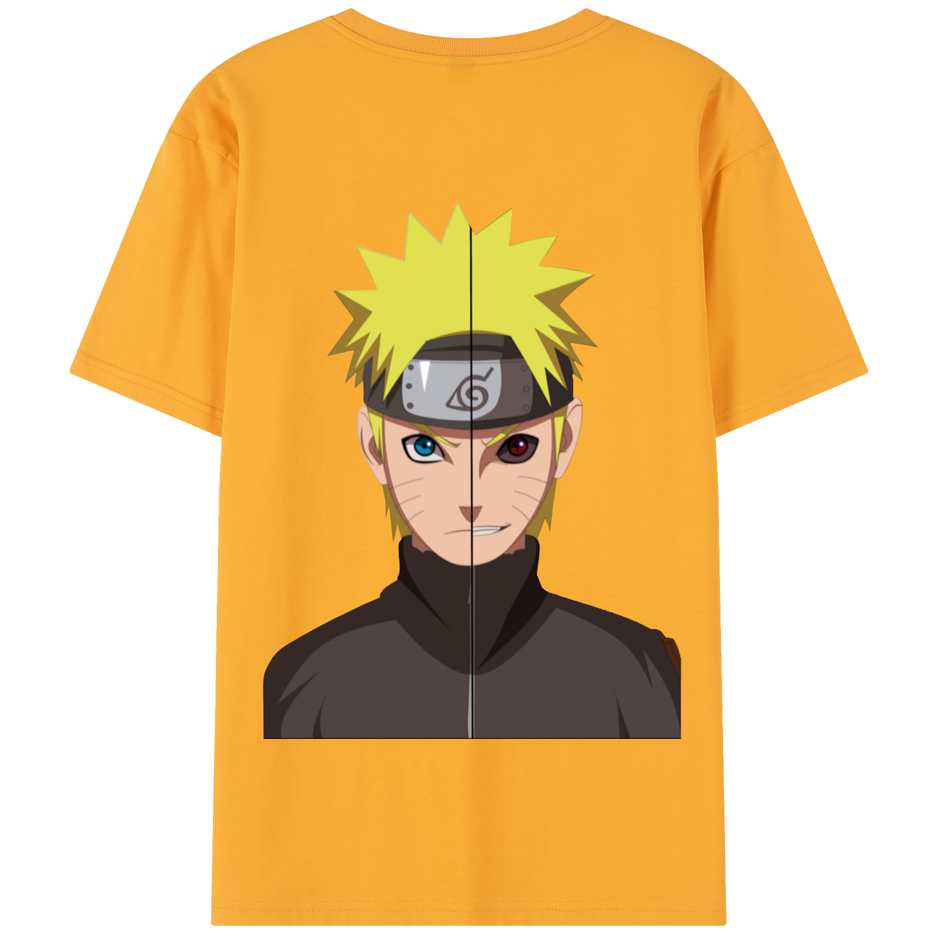 （画像用） NARUTO -ナルト- うずまき ナルト Uzumaki Naruto 綿100％半袖Tシャツ（背面プリント）