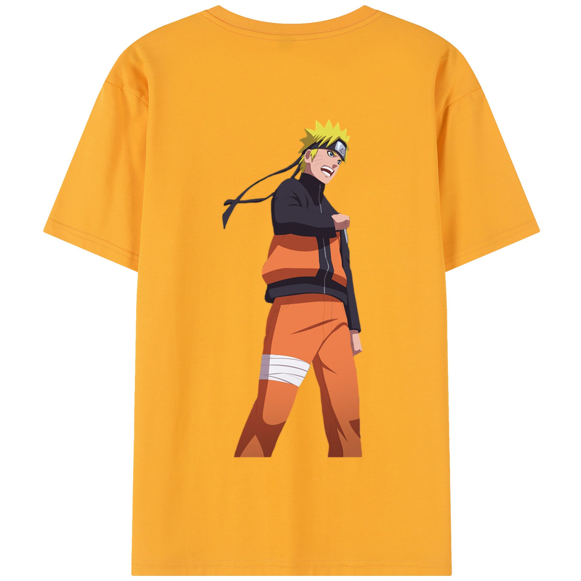 （画像用） NARUTO -ナルト- うずまき ナルト Uzumaki Naruto 綿100％半袖Tシャツ（背面プリント）