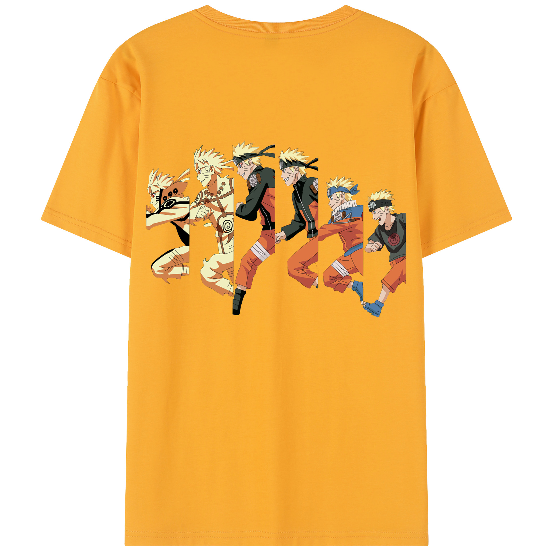 （画像用） NARUTO -ナルト- うずまき ナルト Uzumaki Naruto 綿100％半袖Tシャツ（背面プリント）
