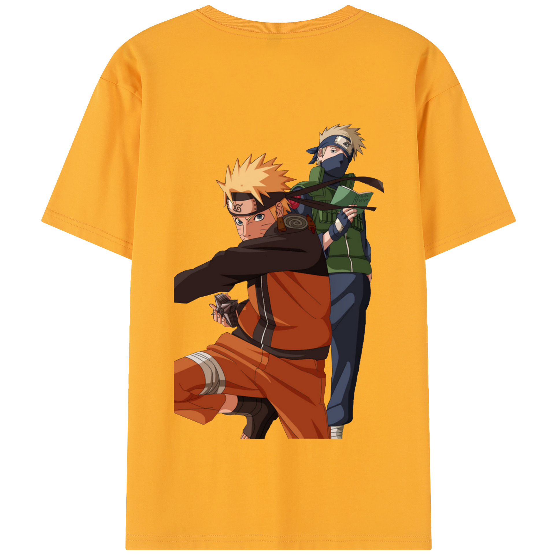 （画像用） NARUTO -ナルト- うずまき ナルト Uzumaki Naruto 綿100％半袖Tシャツ（背面プリント）