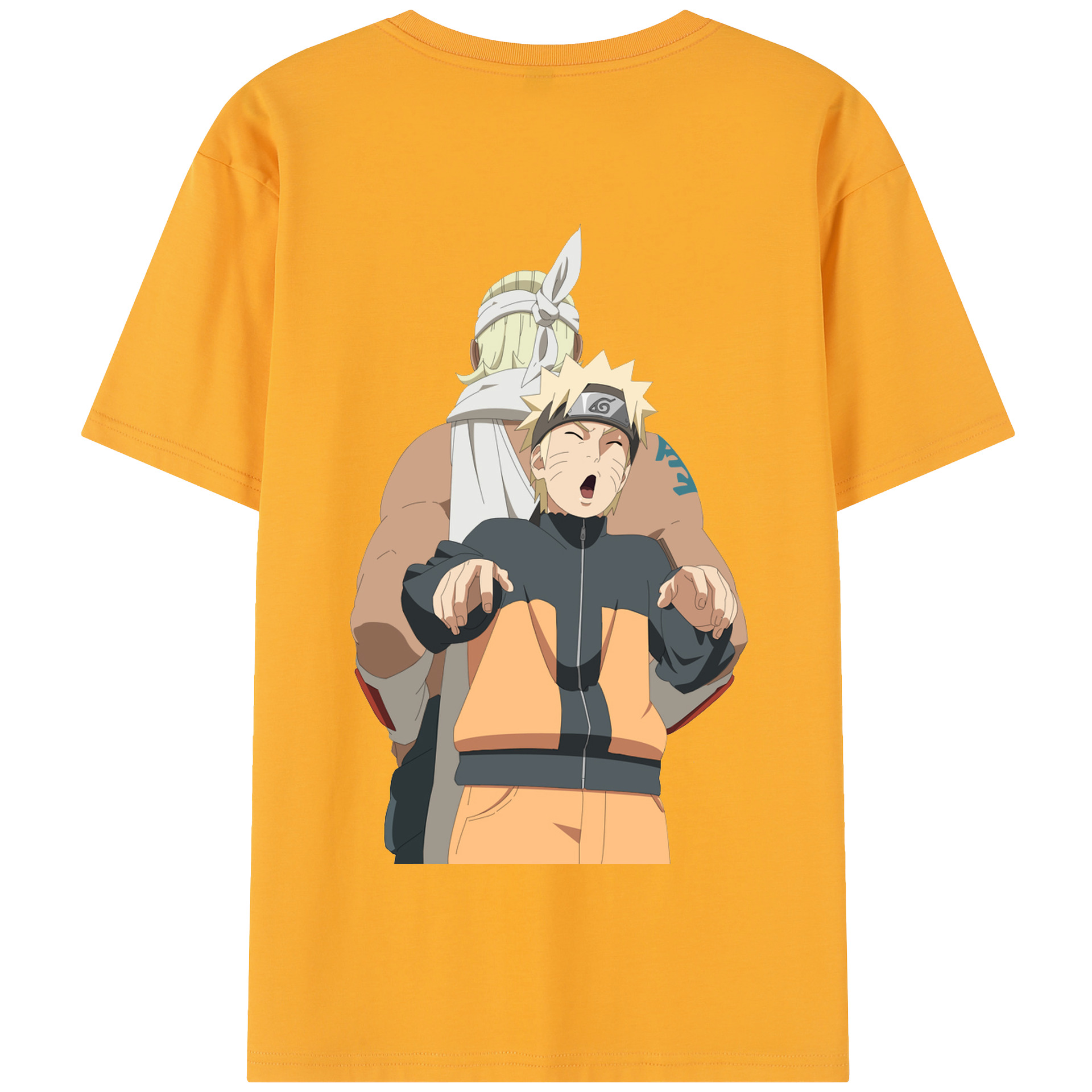 （画像用） NARUTO -ナルト- うずまき ナルト Uzumaki Naruto 綿100％半袖Tシャツ（背面プリント）