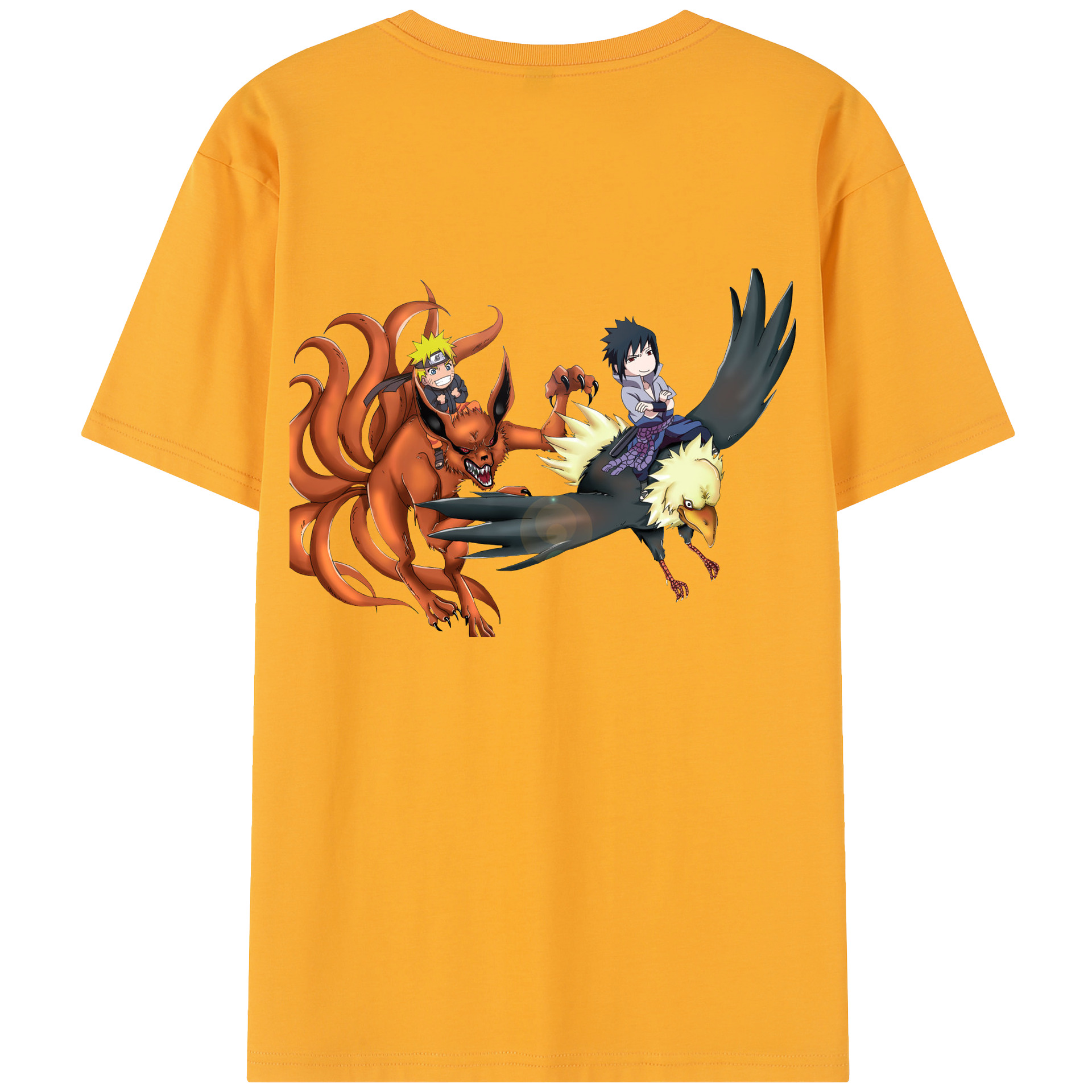 （画像用） NARUTO -ナルト- うずまき ナルト Uzumaki Naruto 綿100％半袖Tシャツ（背面プリント）