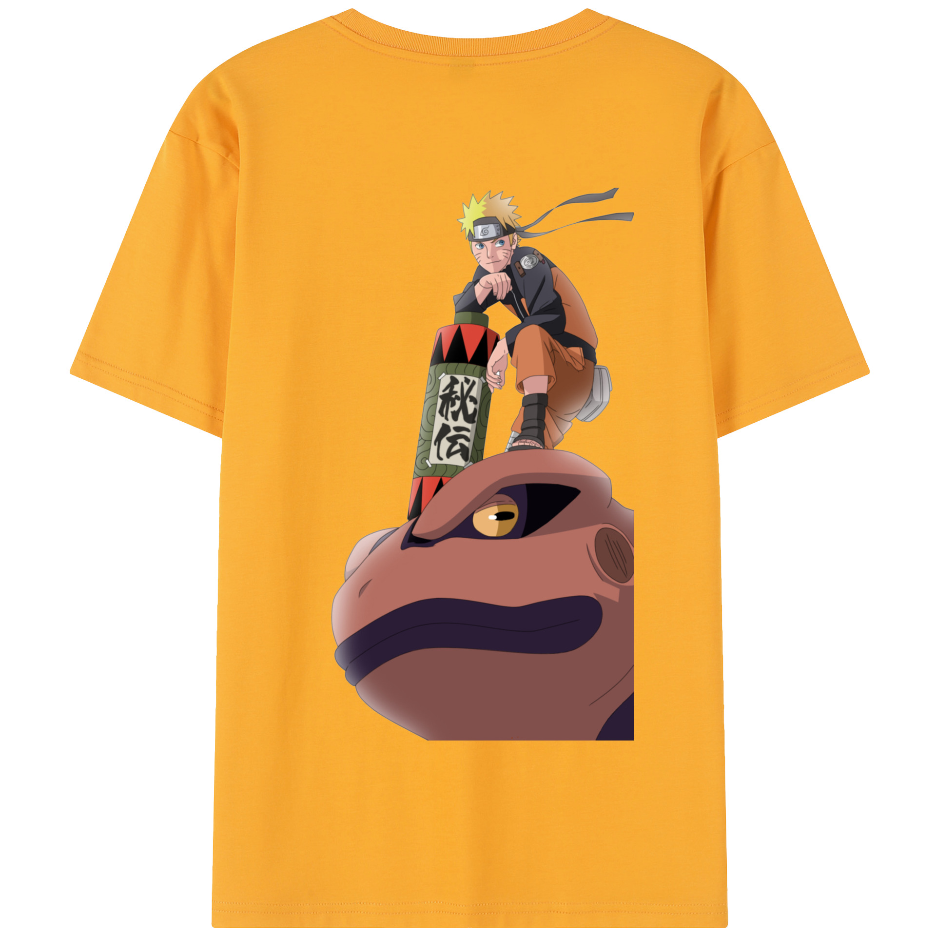 （画像用） NARUTO -ナルト- うずまき ナルト Uzumaki Naruto 綿100％半袖Tシャツ（背面プリント）